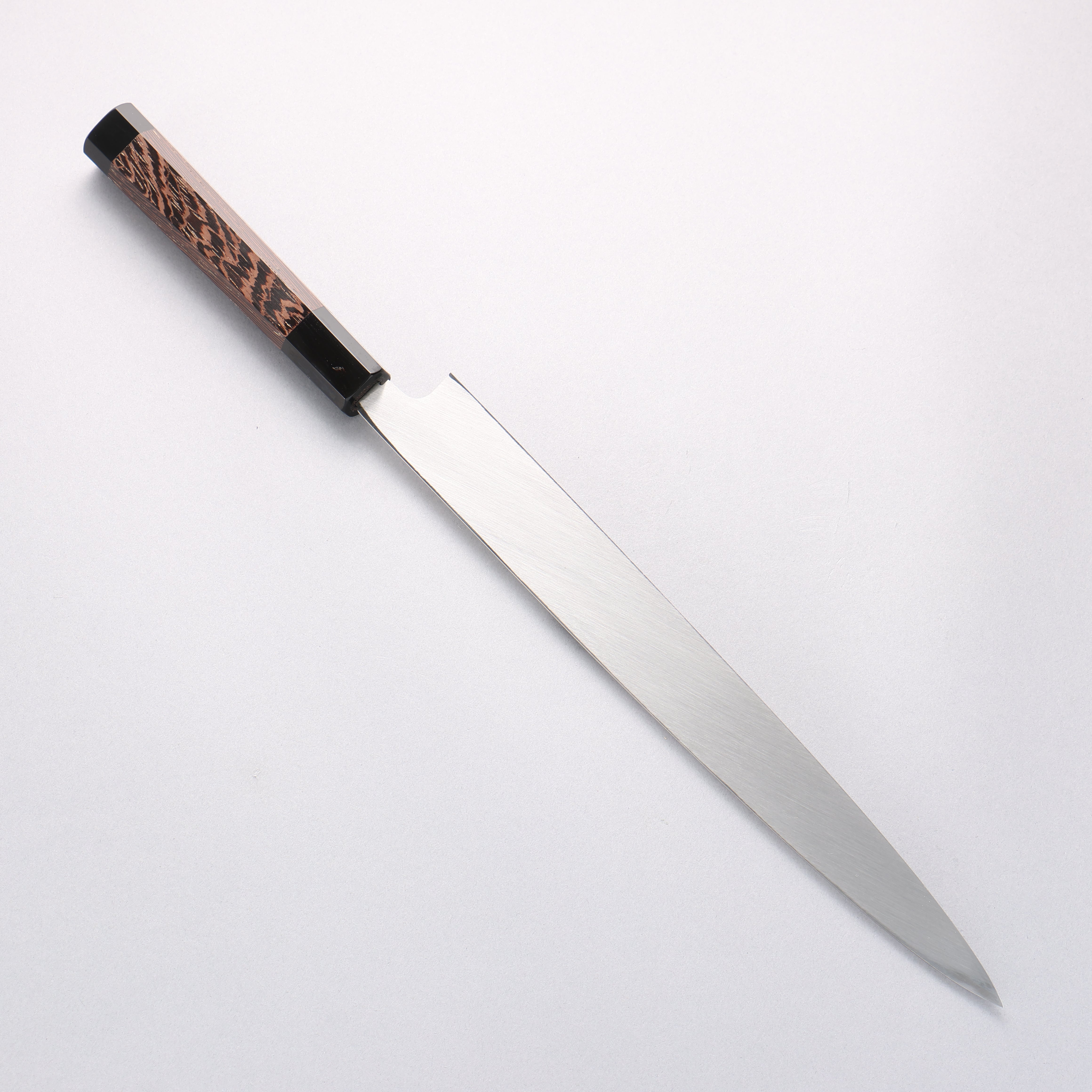 Sakai Takayuki Ginryu Honyaki Swedish Steel Mirrored Finish Yanagiba 300mm Wenge with Double Water Buffalo Ring Handle with Sheath - Japanny - Best Japanese Knife