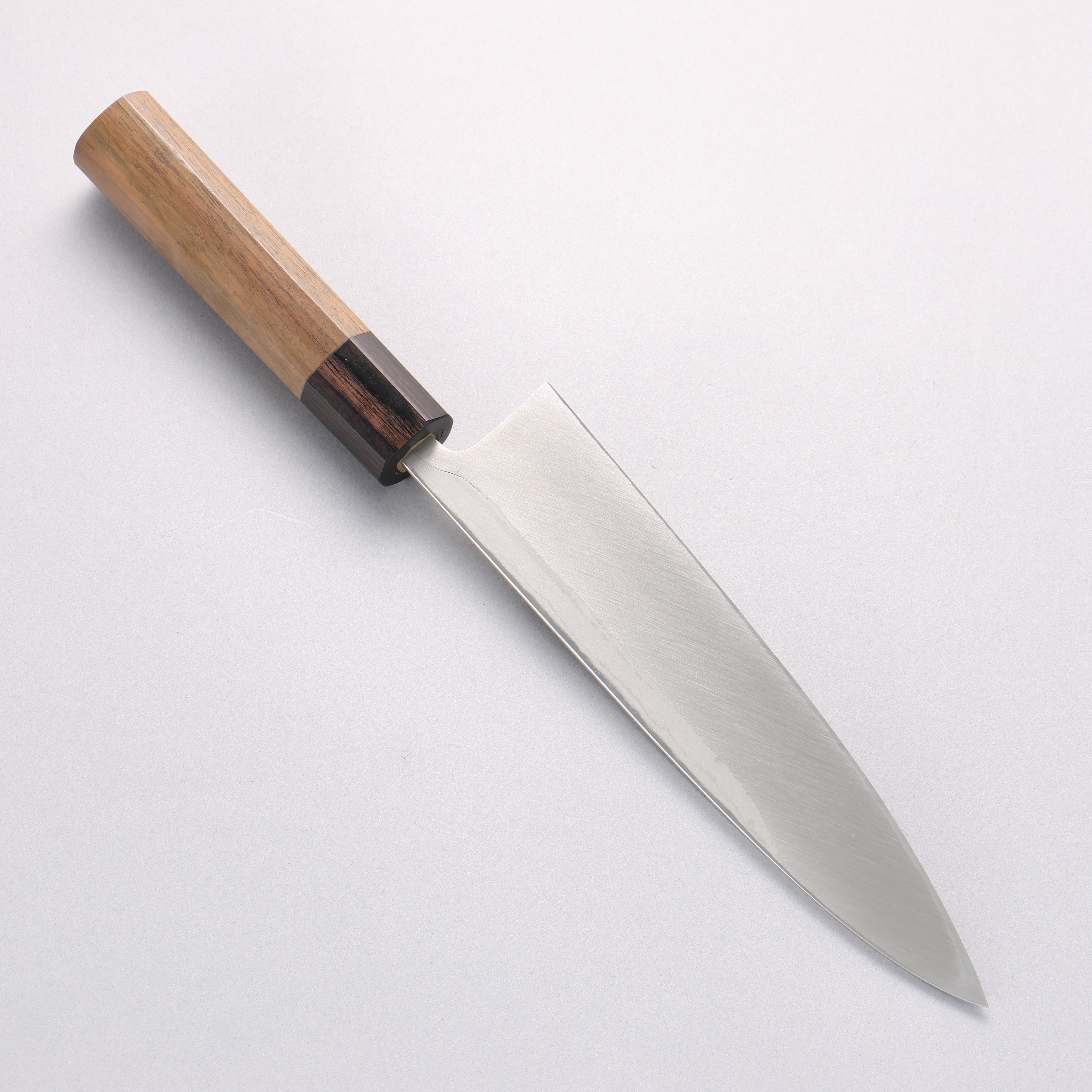 Hideo Kitaoka White Steel No.2 Damascus Mioroshi Deba 210mm Shitan Handle - Japanny - Best Japanese Knife