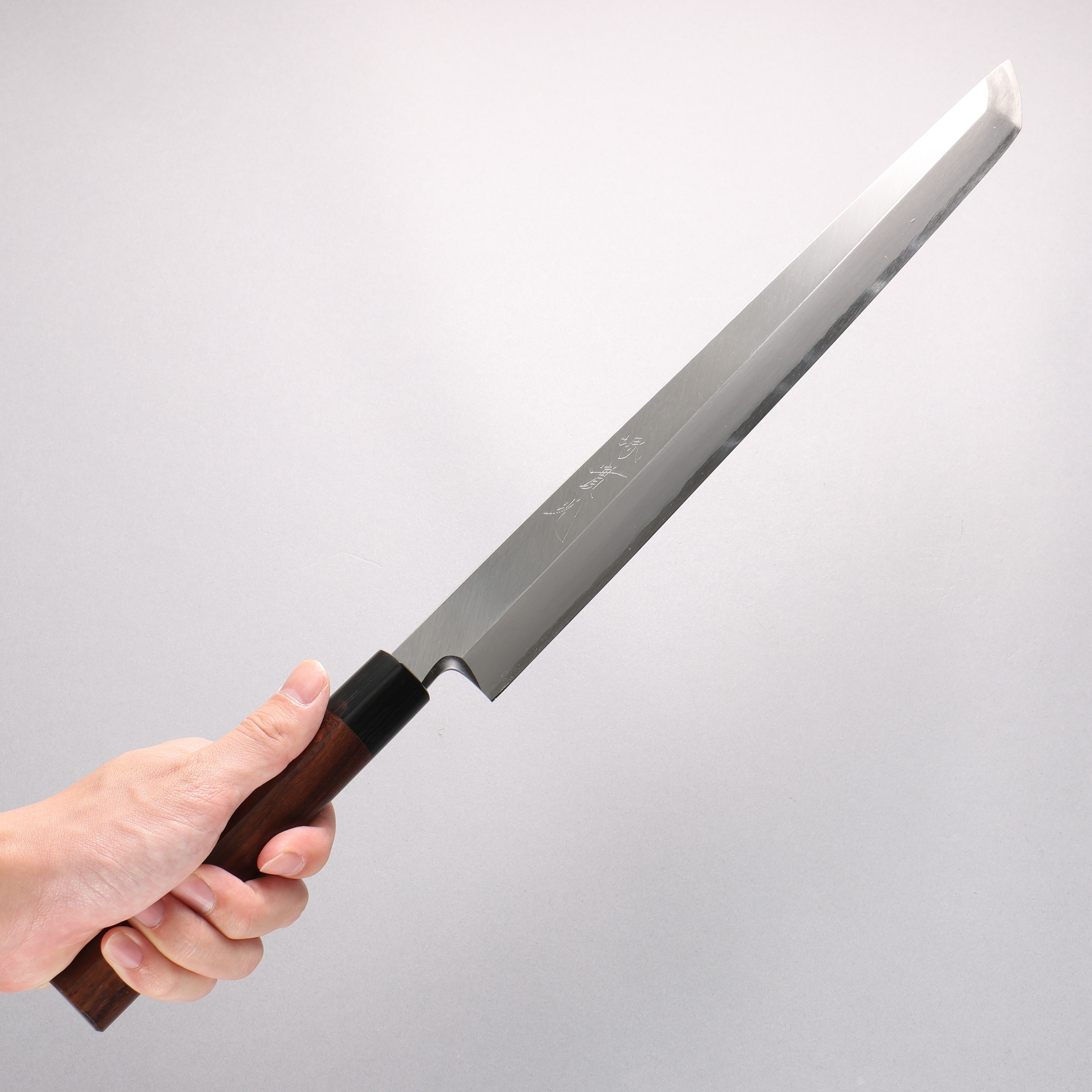 Jikko Silver Steel No.3 Sakimaru Yanagiba 330mm Shitan Handle - Japanny - Best Japanese Knife