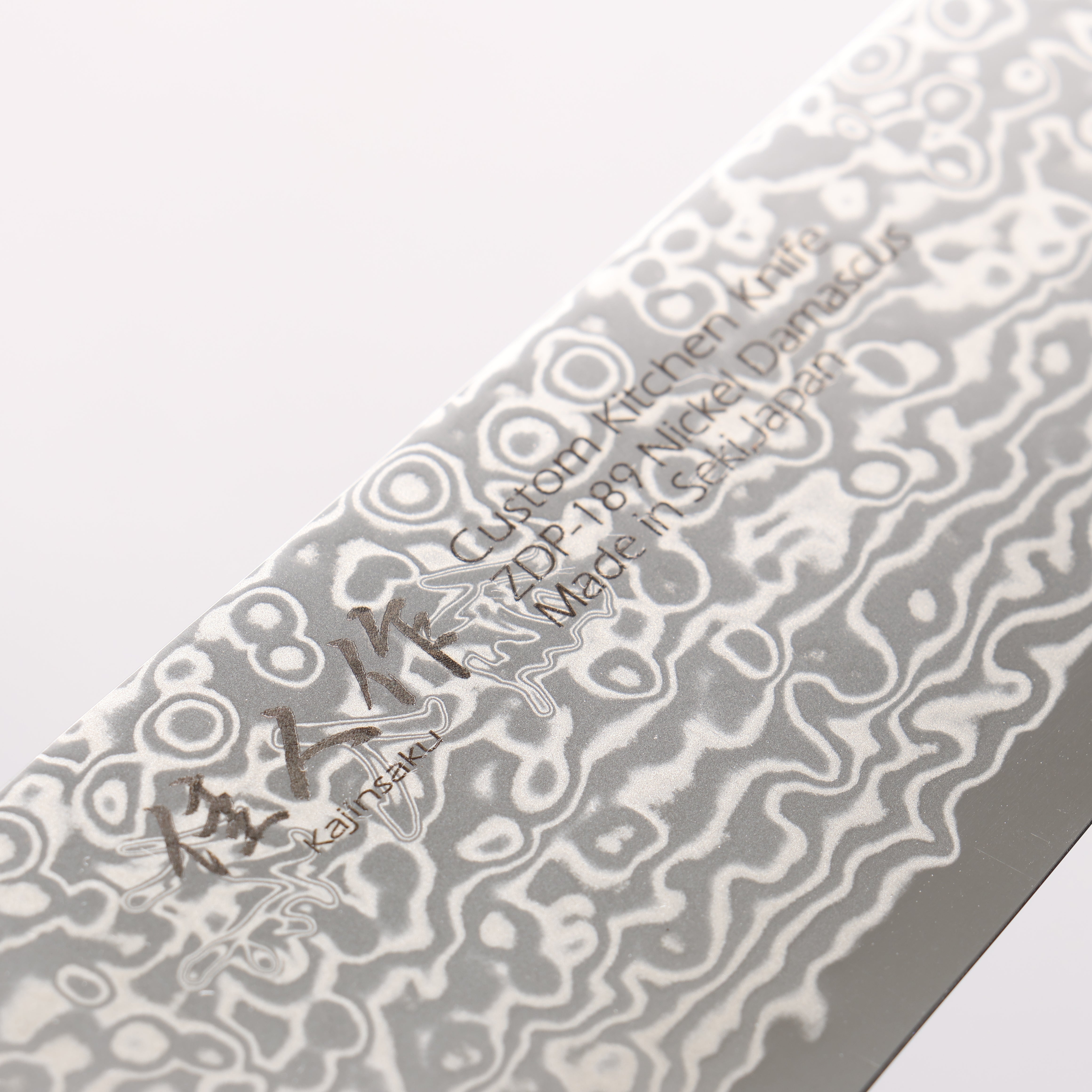 Kajin ZDP189 Damascus Migaki Finished Kiritsuke Gyuto 210mm Chinese Quince Burl Inlay Handle - Japanny - Best Japanese Knife