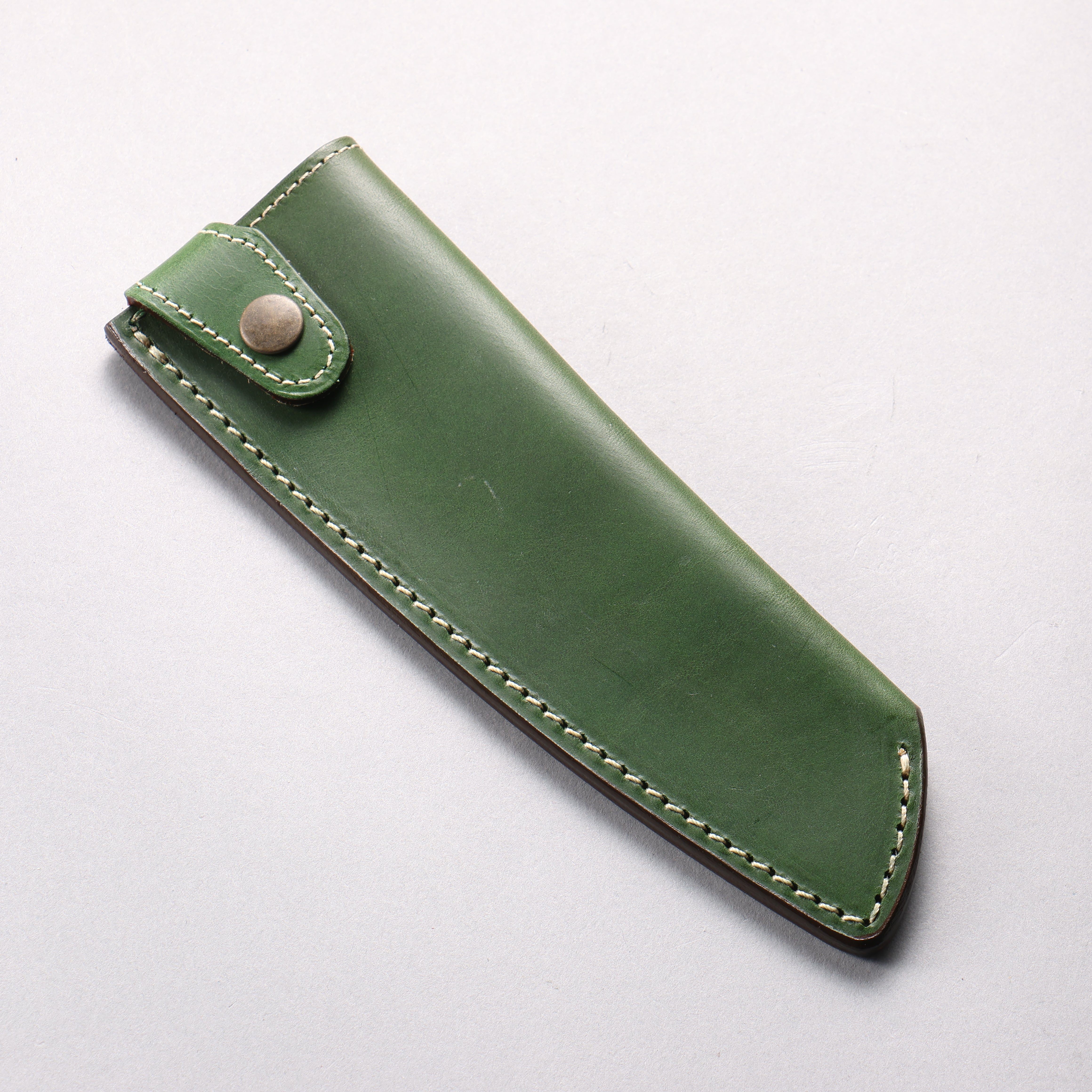 Buttero Green Sheath for 165mm Santoku Leather Sheath - Japanny - Best Japanese Knife