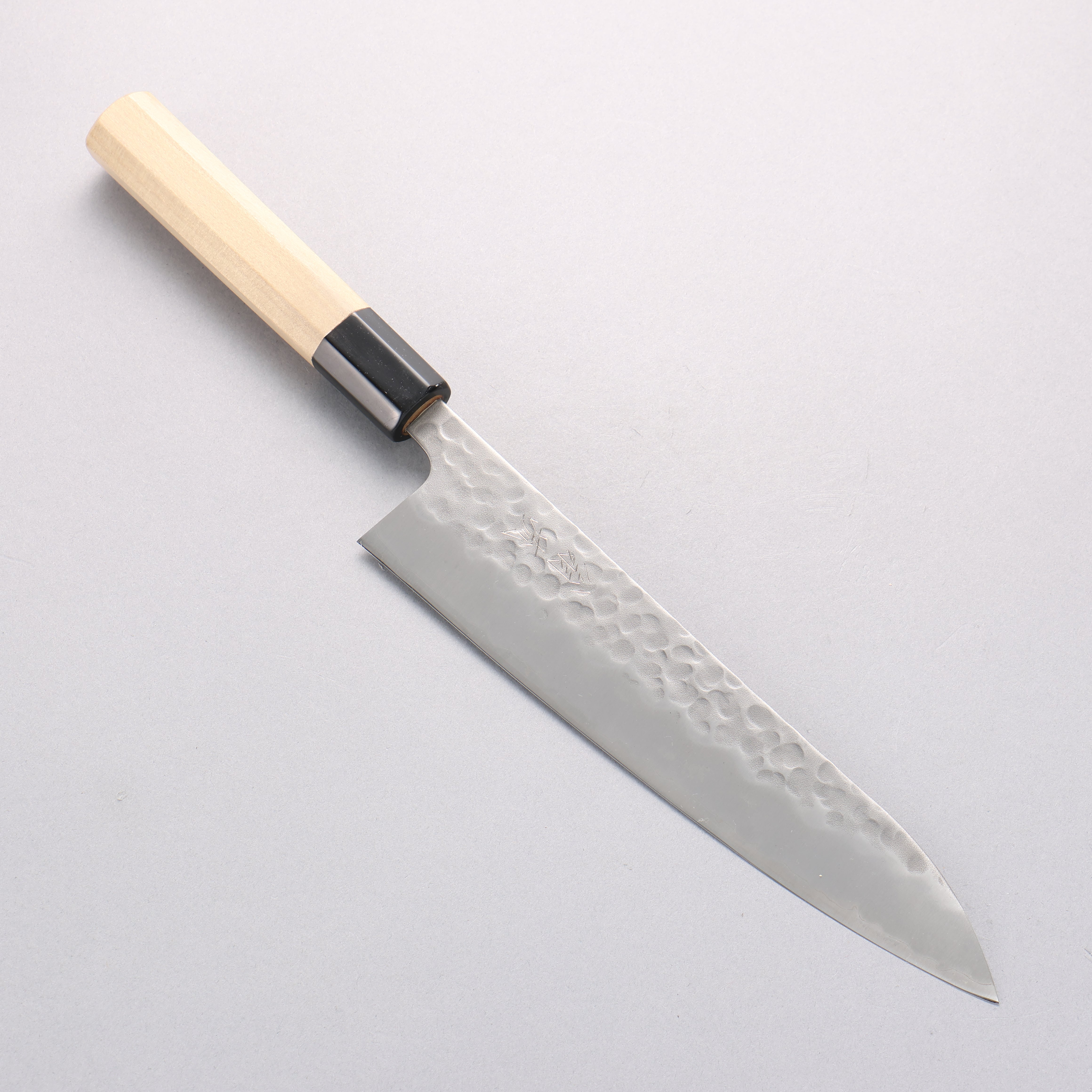 Oul White Steel No.2 Hammered Gyuto 210mm Magnolia Handle - Japanny - Best Japanese Knife