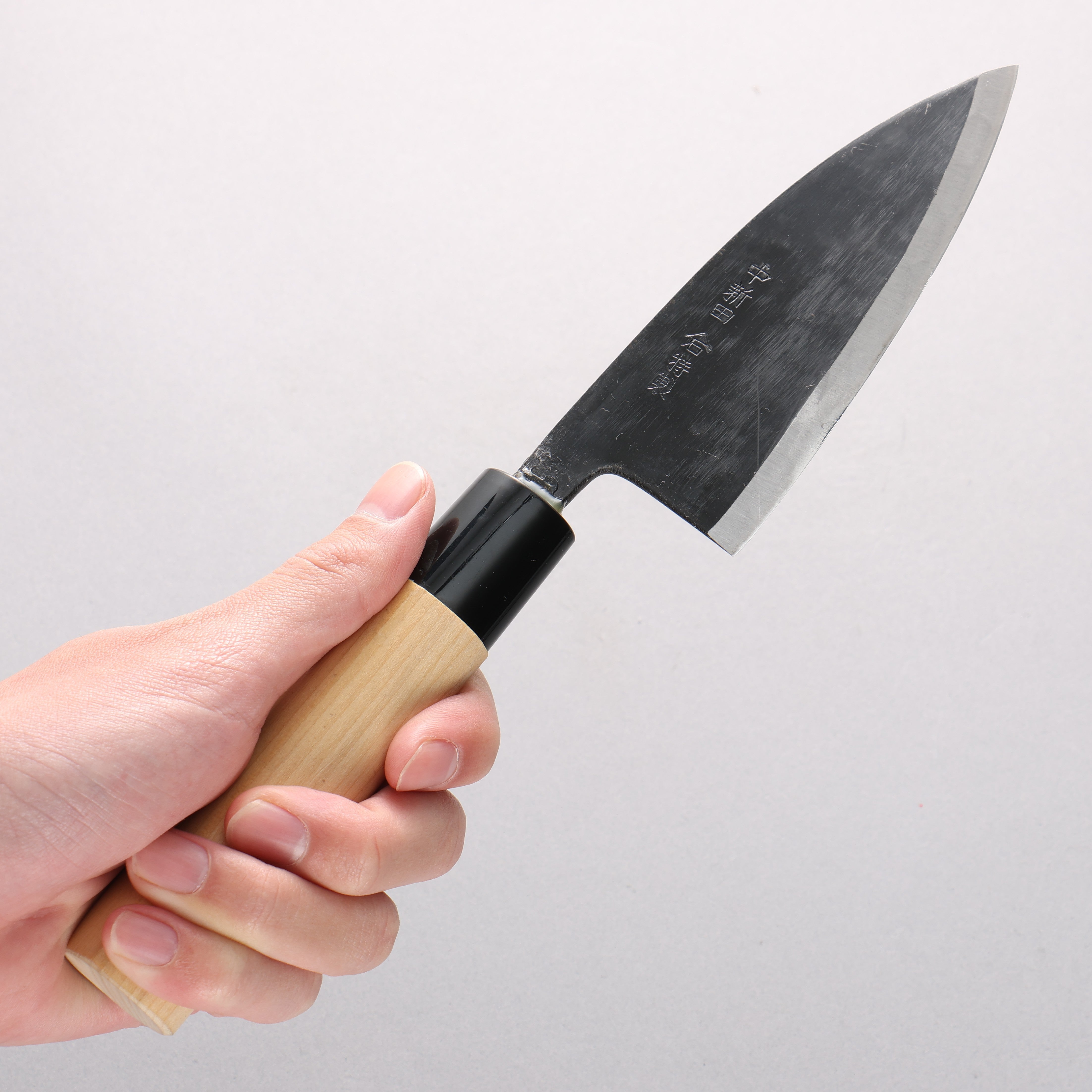 Nakaniida White Steel No.2 Black Deba 120mm Magnolia Handle - Japanny - Best Japanese Knife