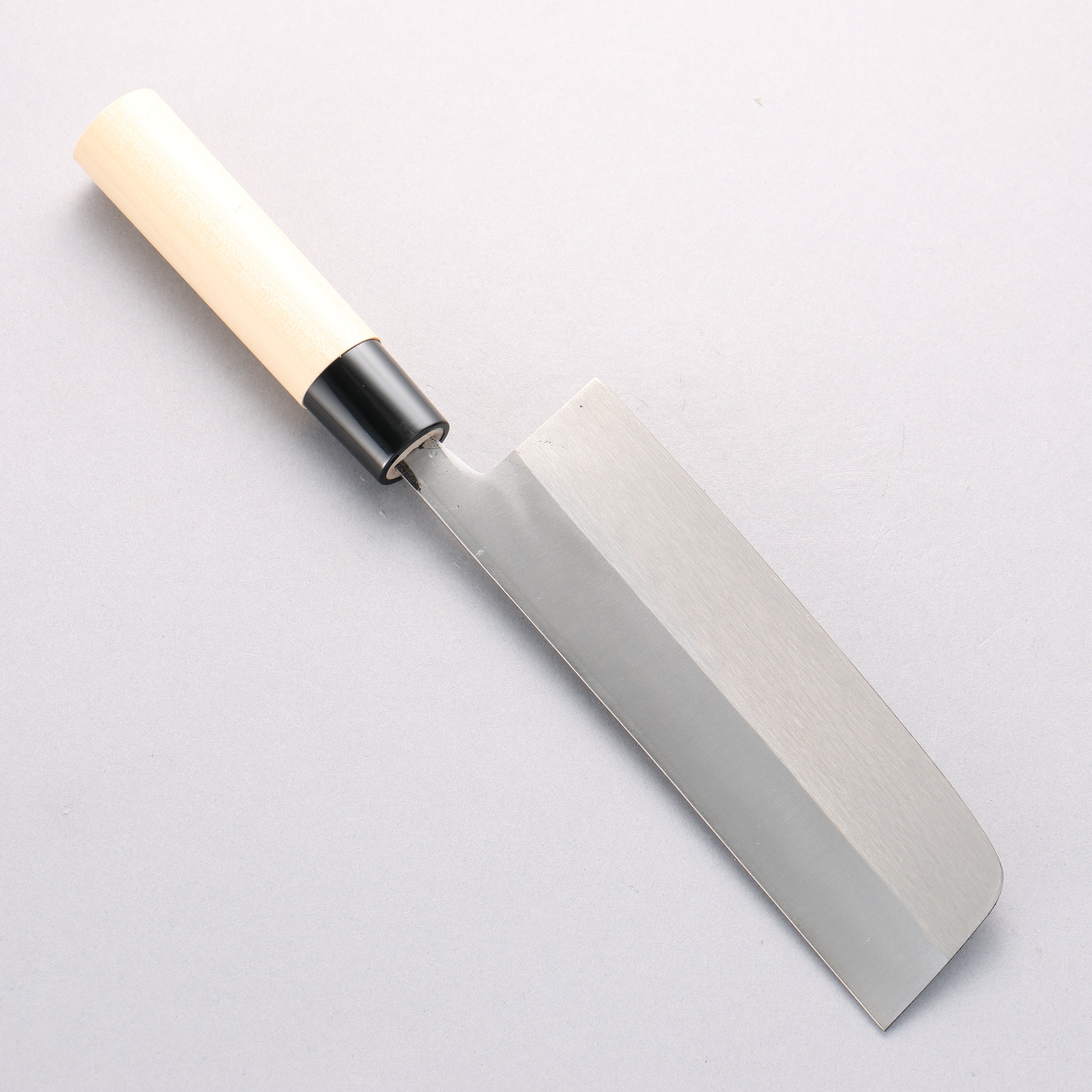 Nakaniida White Steel No.2 Migaki Polish Finish Nakiri 165mm Magnolia Handle - Japanny - Best Japanese Knife