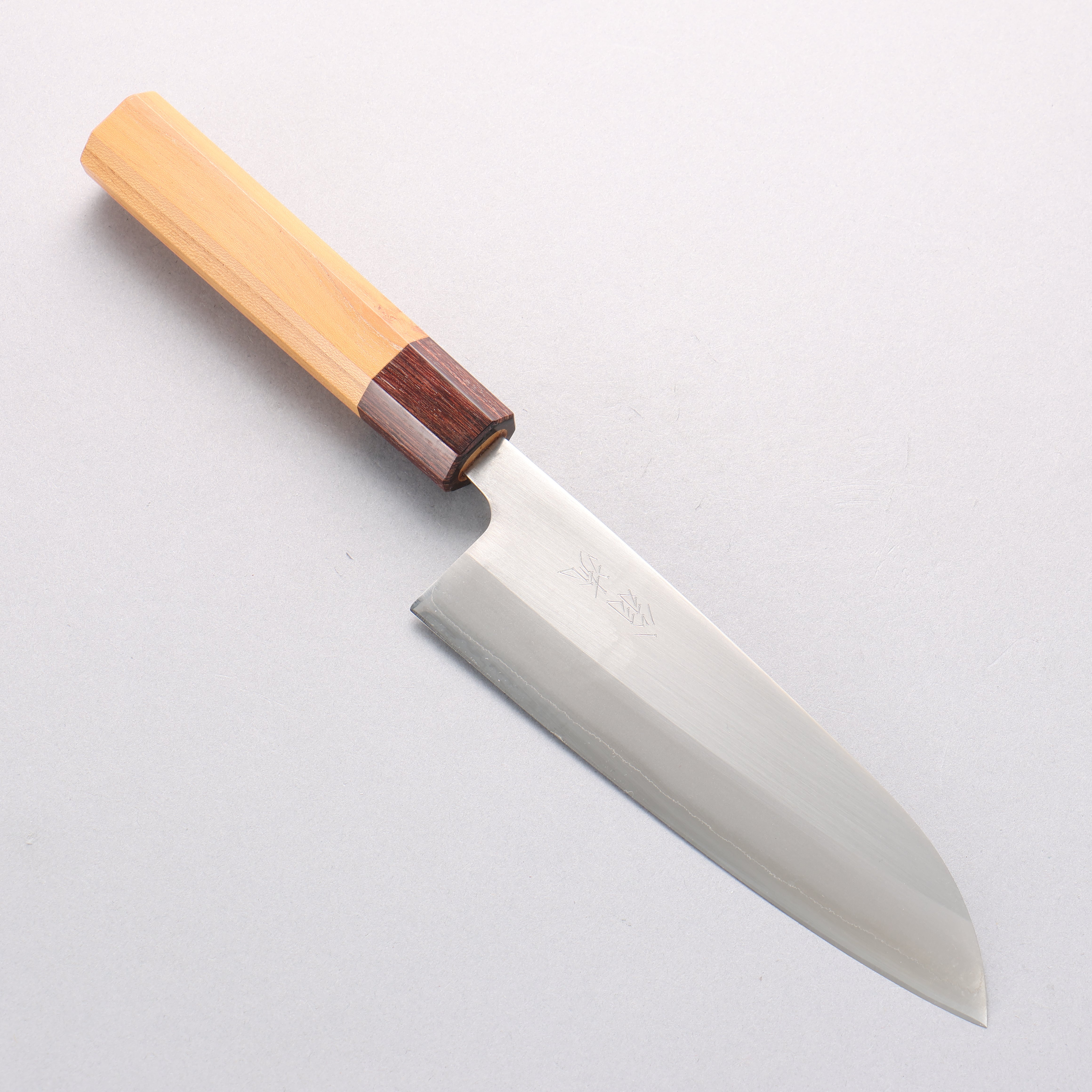 Oul White Steel No.1 Santoku 165mm Keyaki (Japanese Elm) Handle - Japanny - Best Japanese Knife