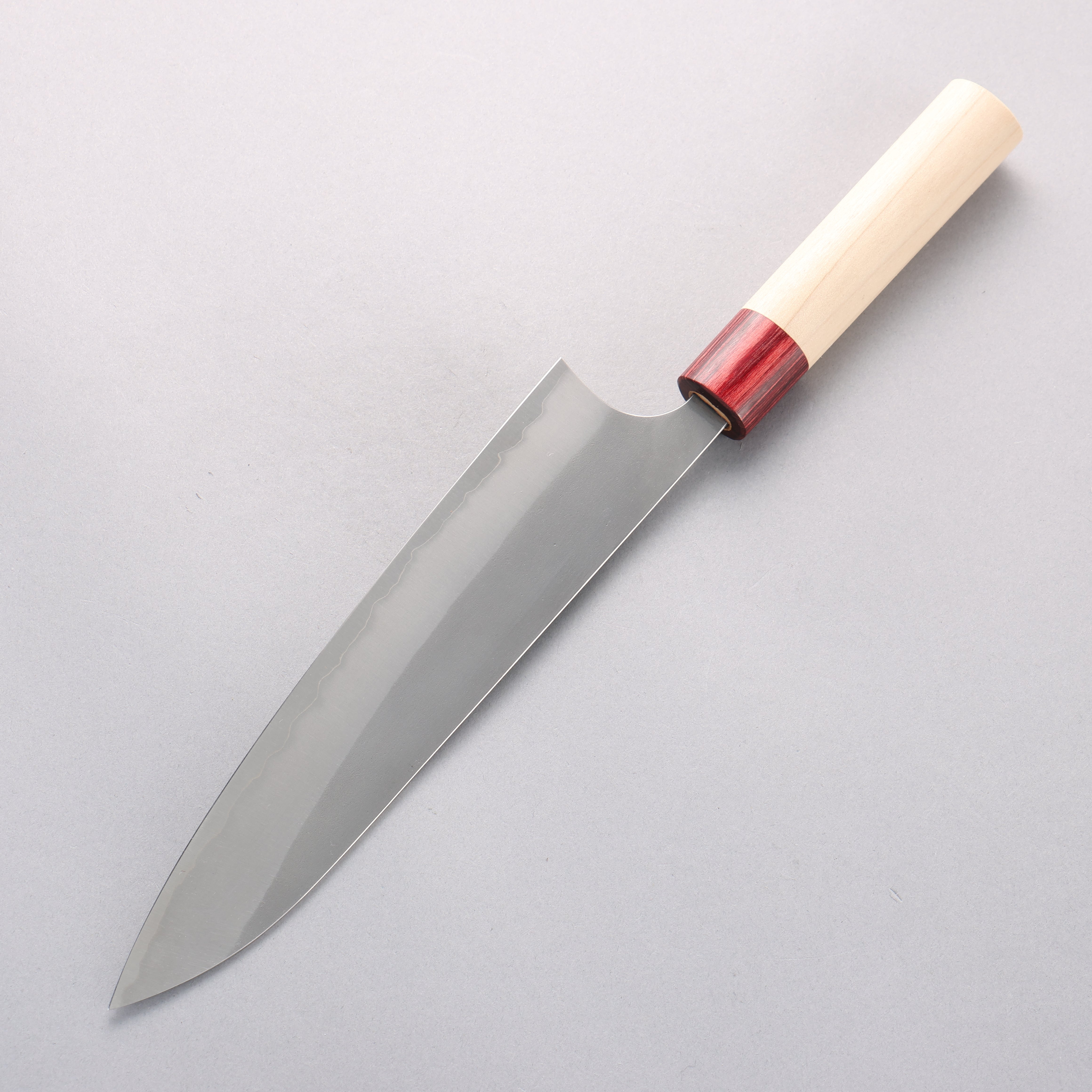 Masakage Yuki White Steel No.2 Nashiji Gyuto 210mm Magnolia Handle - Japanny - Best Japanese Knife