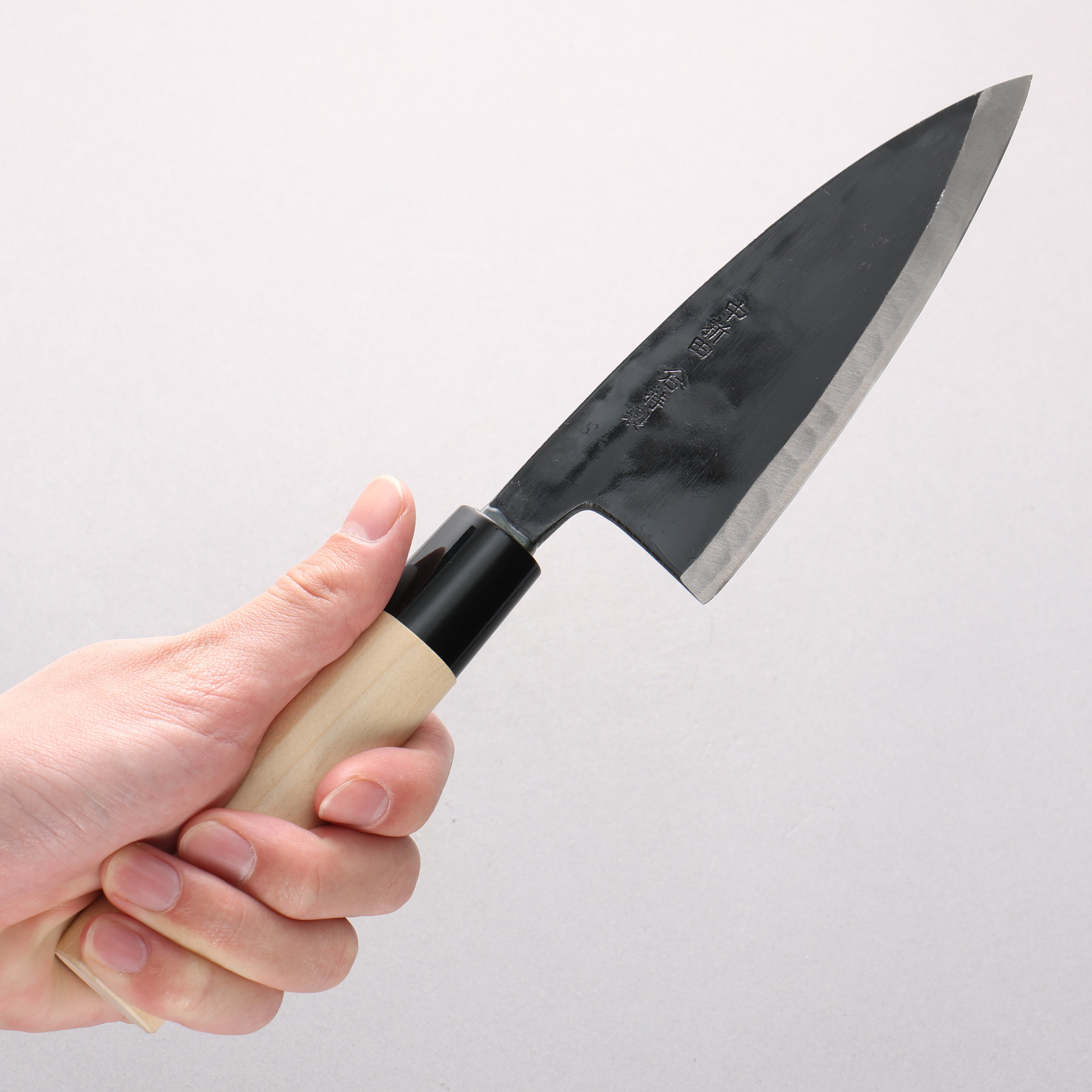 Nakaniida White Steel No.2 Black Deba 135mm Magnolia Handle - Japanny - Best Japanese Knife