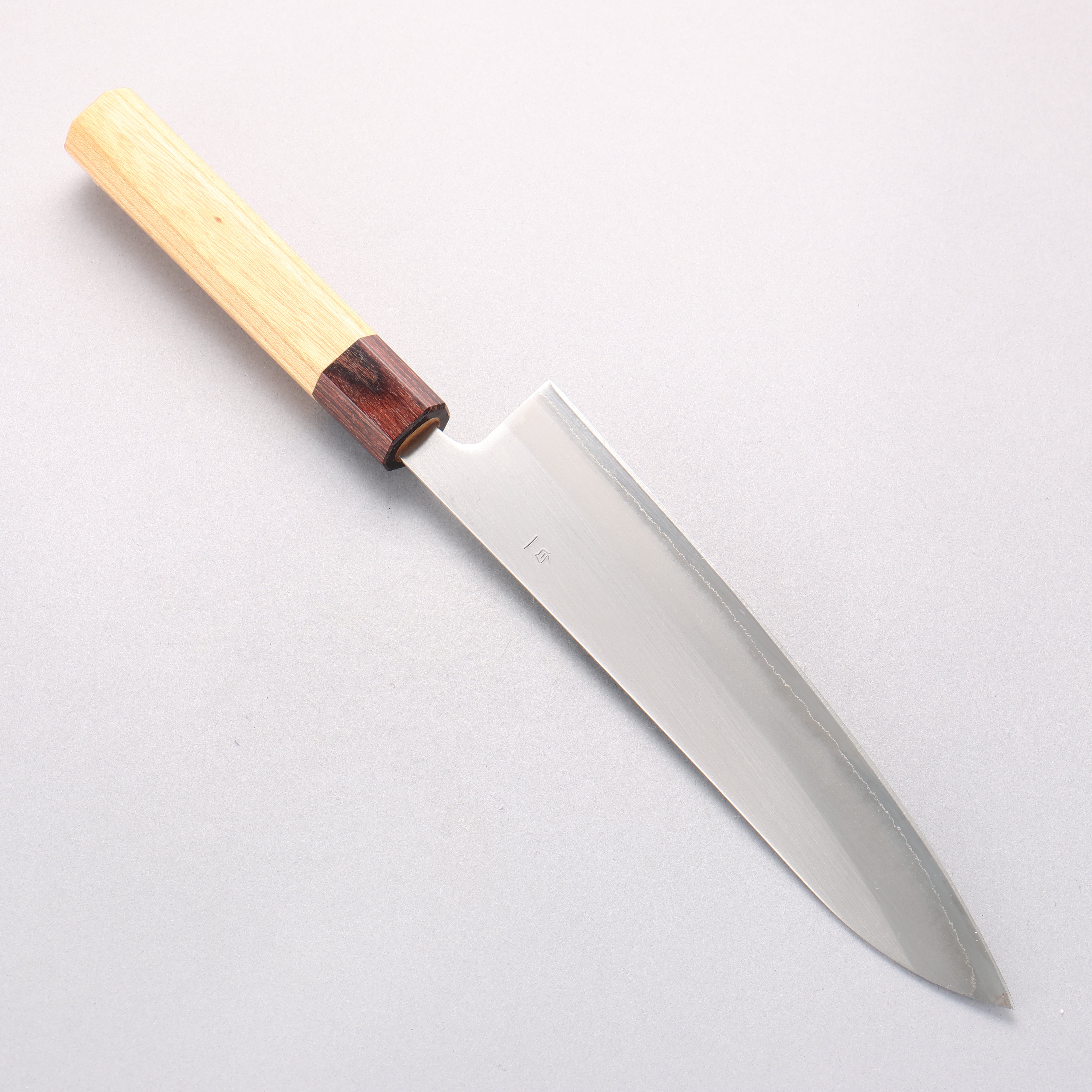 Oul White Steel No.1 Gyuto 210mm Keyaki (Japanese Elm) Handle - Japanny - Best Japanese Knife