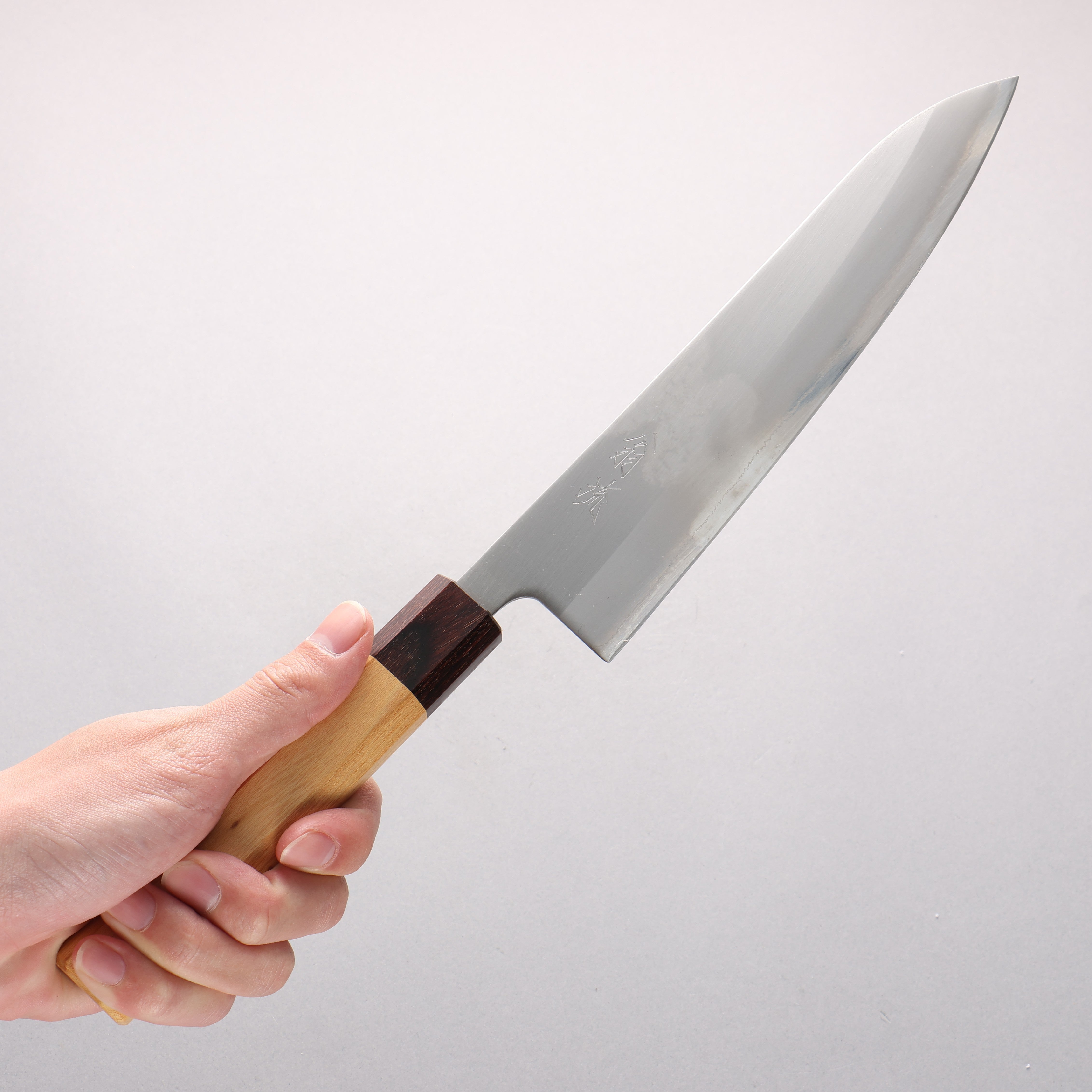 Oul White Steel No.1 Gyuto 210mm Keyaki (Japanese Elm) Handle - Japanny - Best Japanese Knife