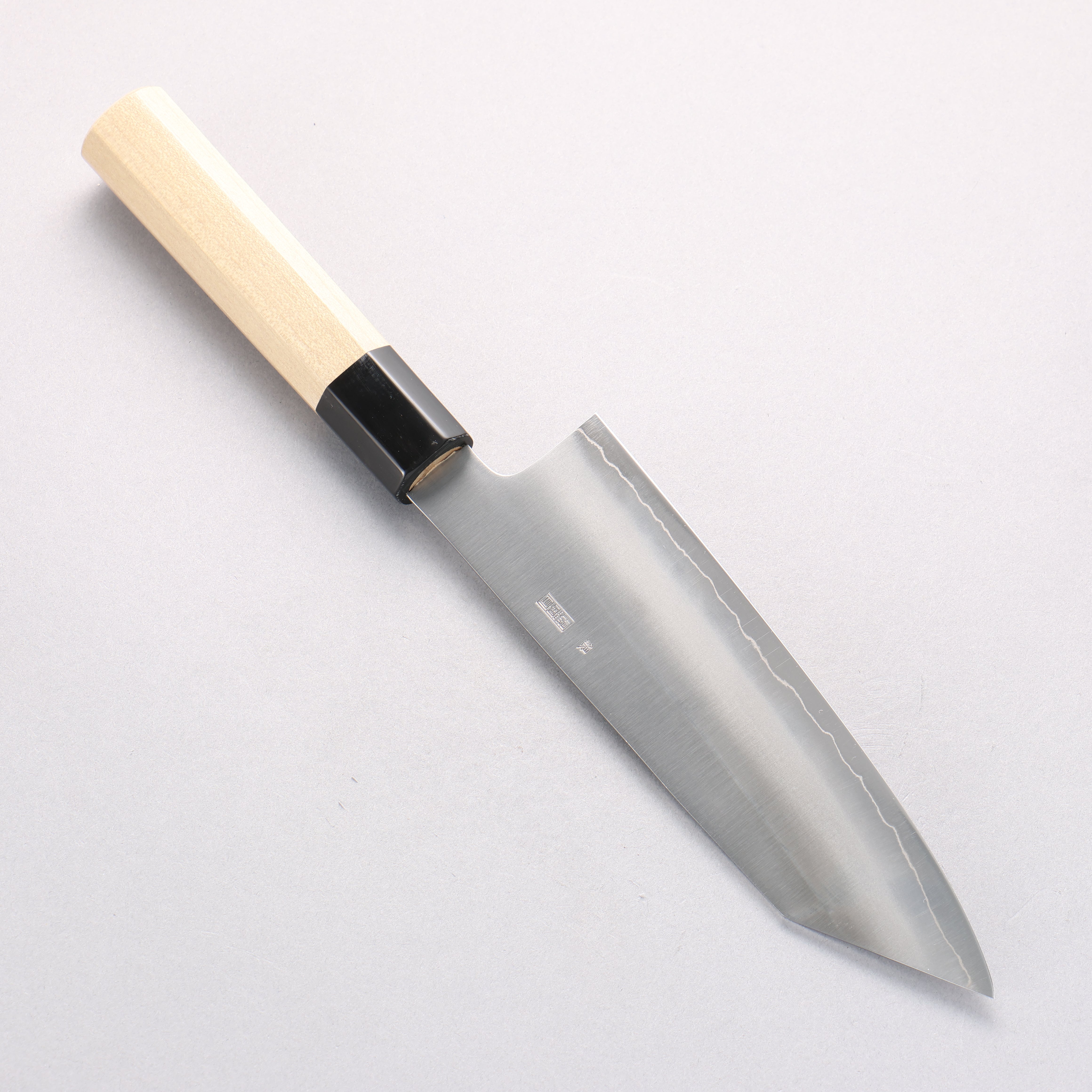 Kikuzuki Silver Steel No.3 Bokashi Kiritsuke Santoku 180mm Magnolia Handle - Japanny - Best Japanese Knife