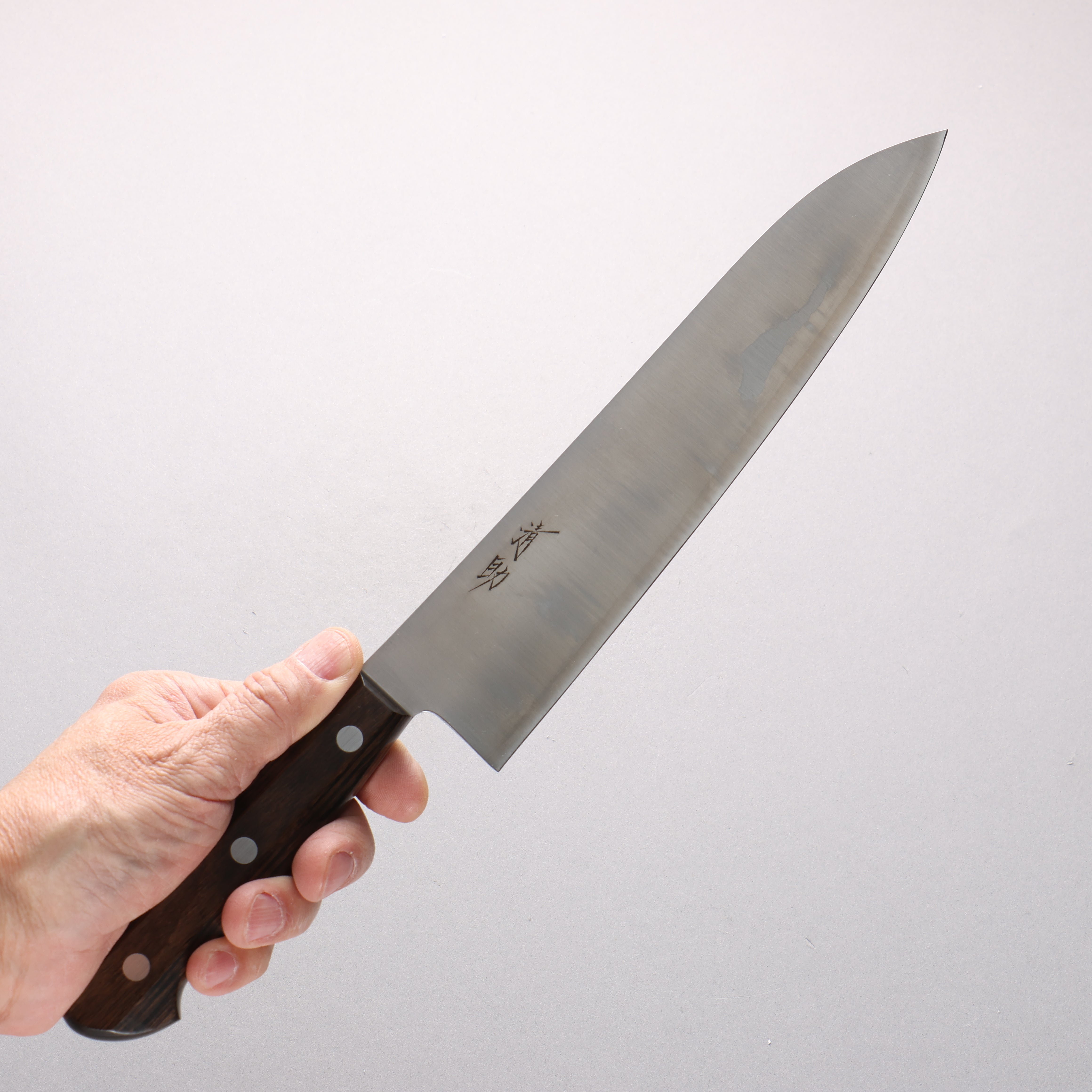 Seisuke SLD Migaki Polish Finish Gyuto 210mm Brown Pakka wood Handle - Japanny - Best Japanese Knife