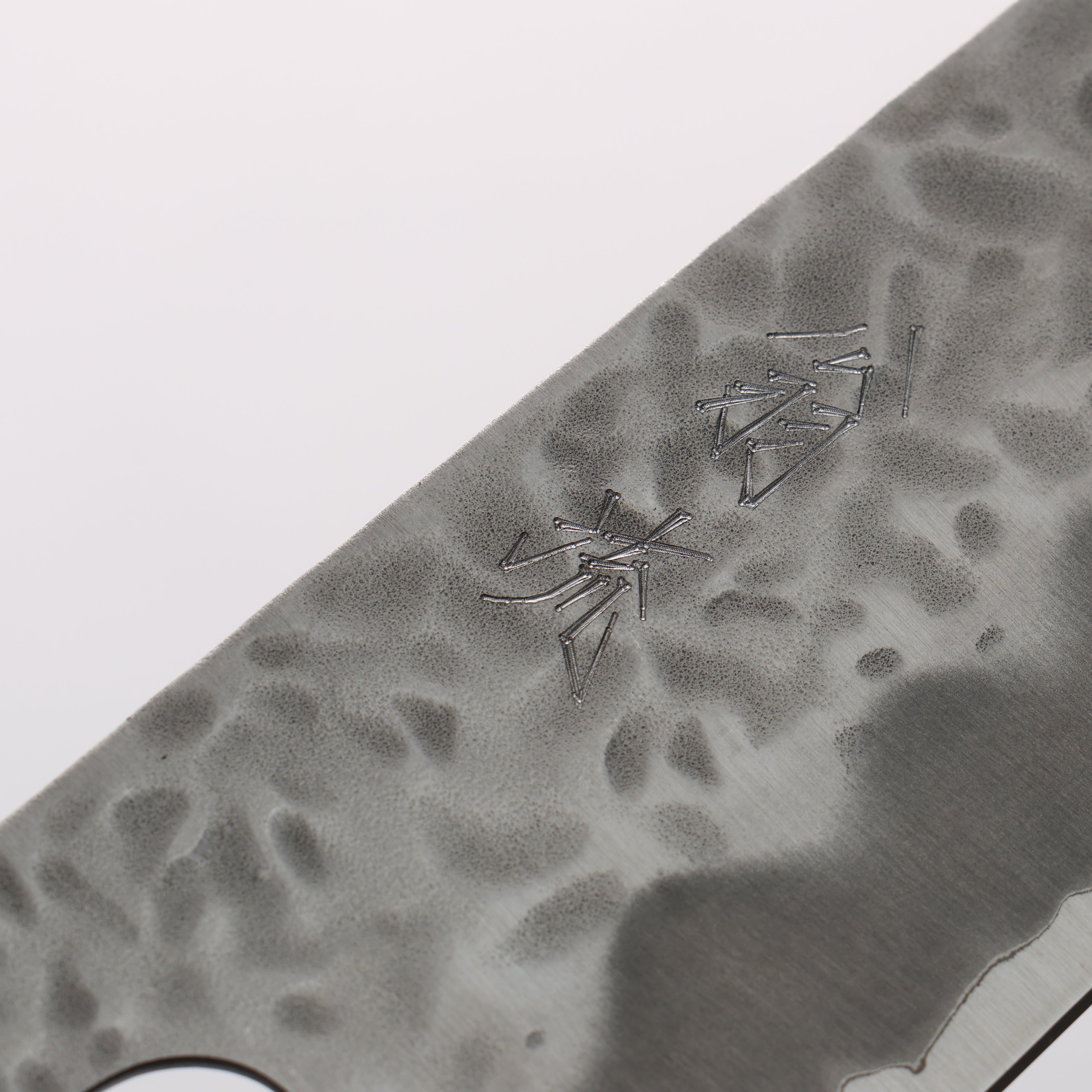 Oul White Steel No.1 Hammered Gyuto 210mm Oak Handle - Japanny - Best Japanese Knife