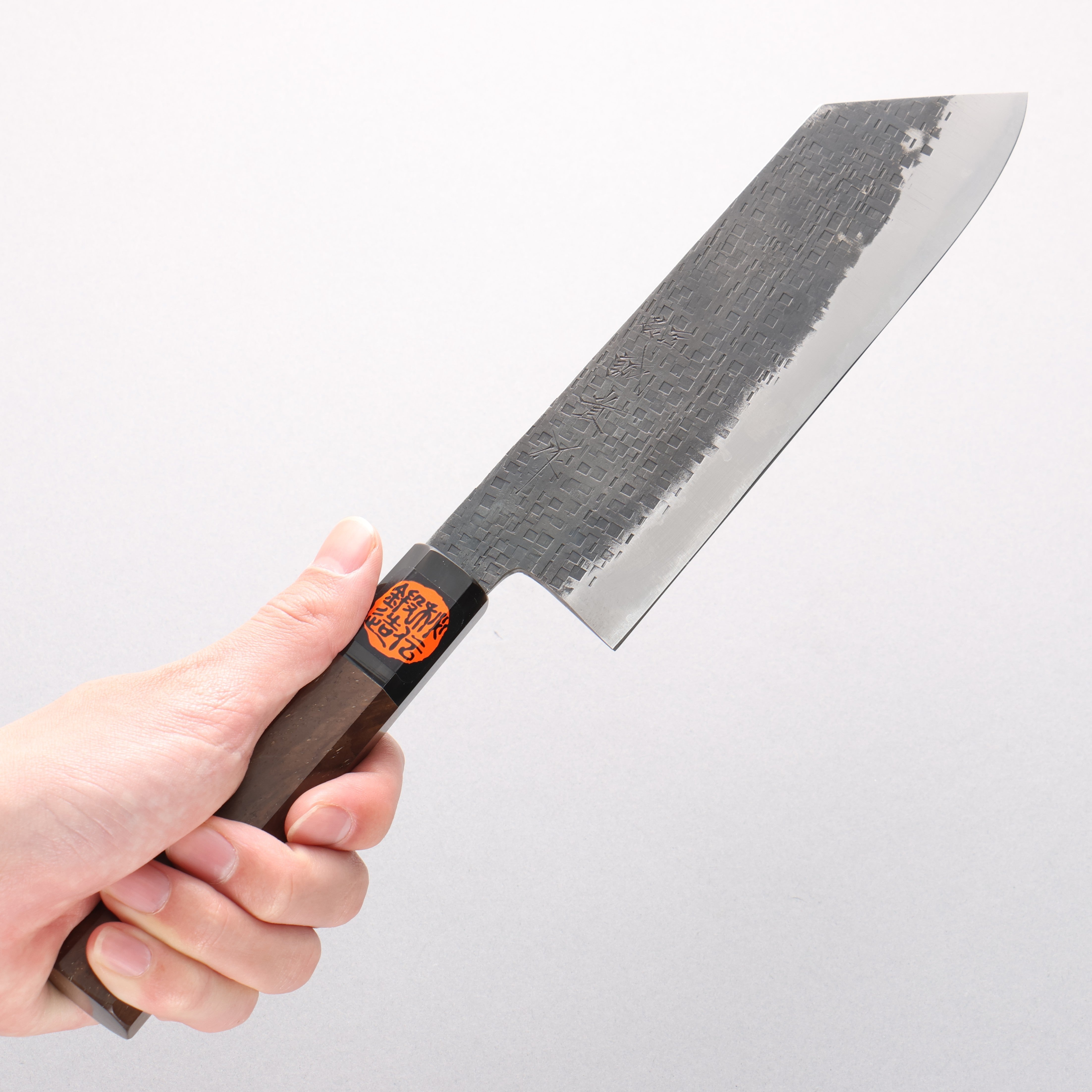 Shigeki Tanaka Blue Steel No.2 TEKKA Kurouchi Nakiri Japanese Chef Knife 165mm - Japanny - Best Japanese Knife