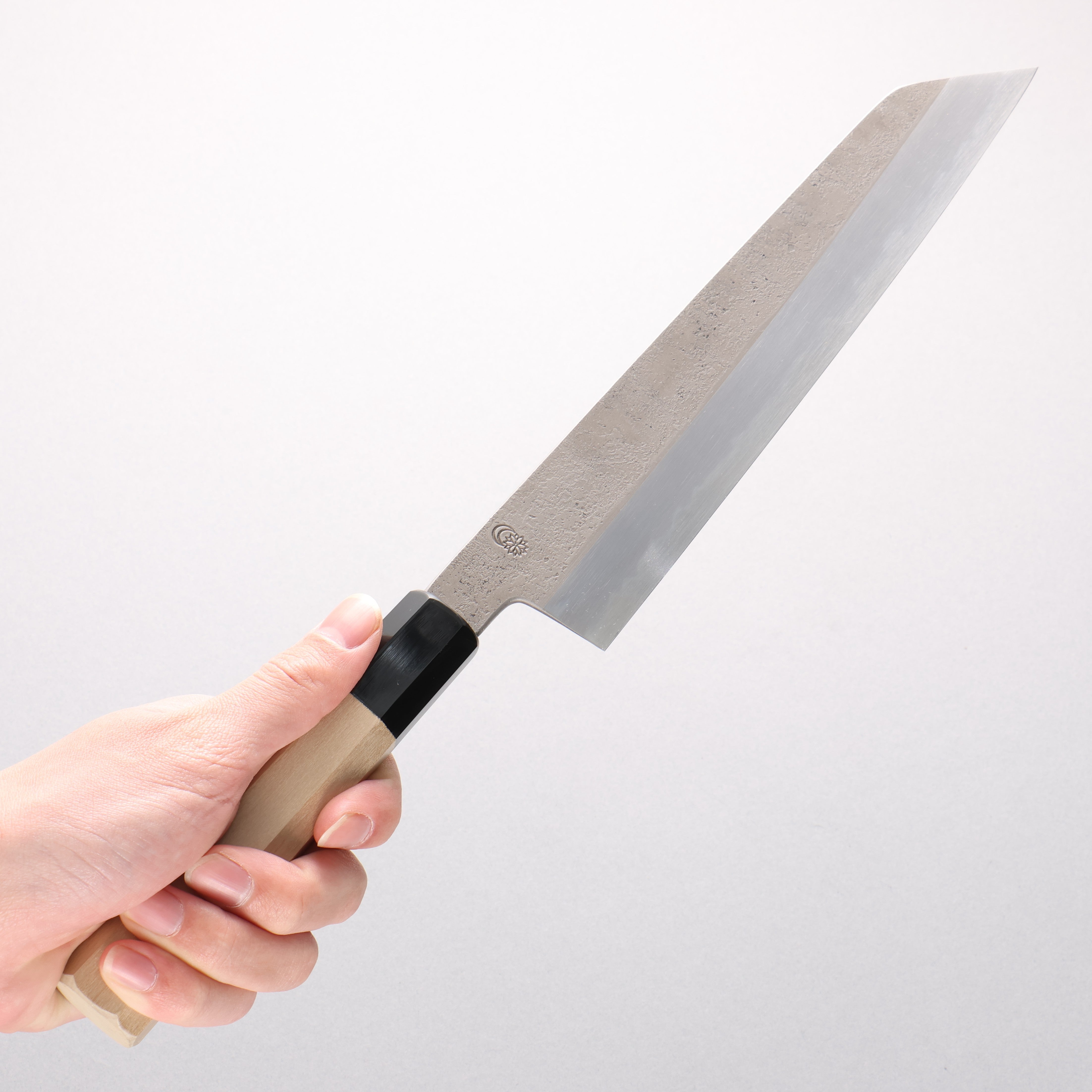 Kikuzuki White Steel No.2 Nashiji Kiritsuke Gyuto 240mm Magnolia Handle - Japanny - Best Japanese Knife