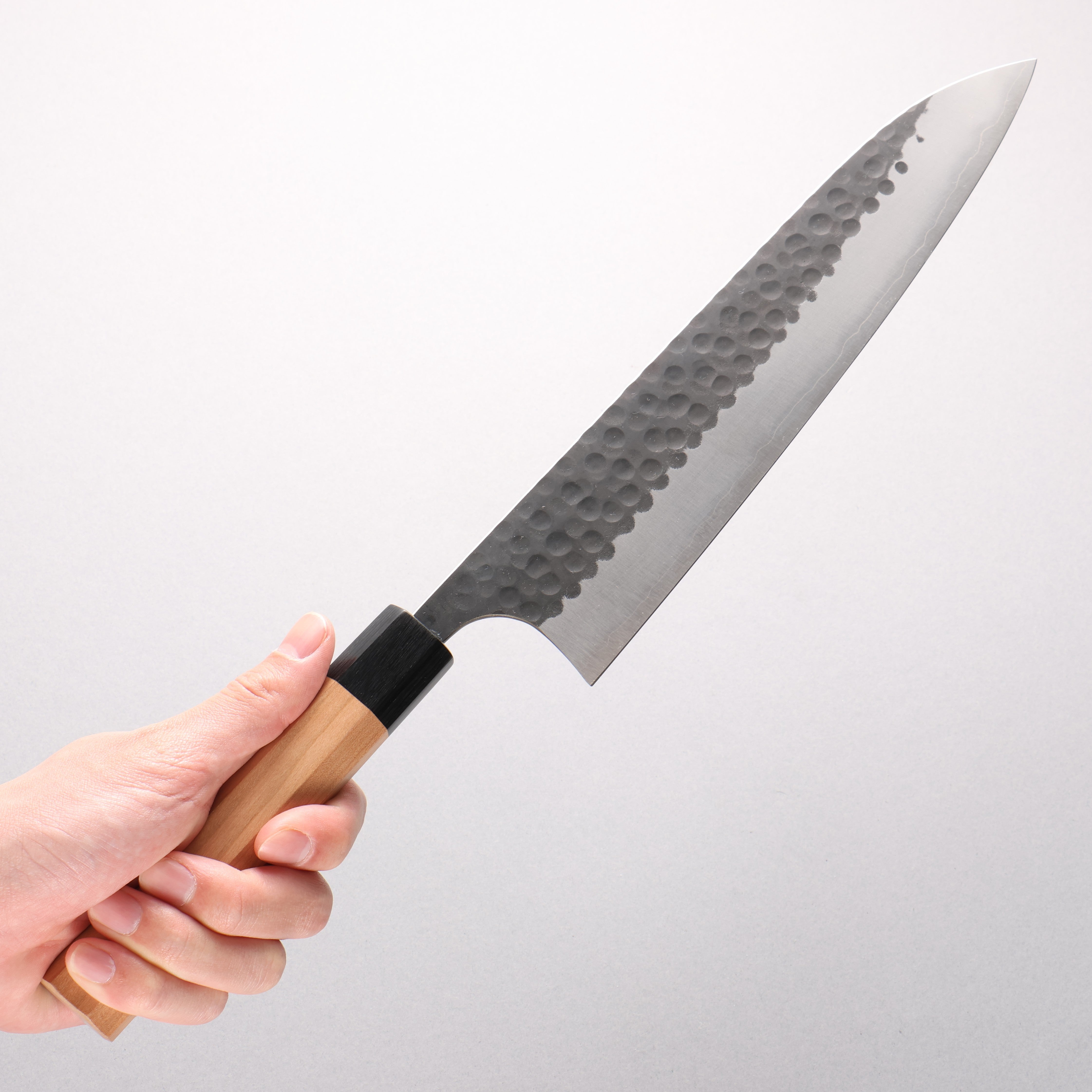 Masakage Koishi Blue Super Black Finished Gyuto 240mm American Cherry Handle - Japanny - Best Japanese Knife