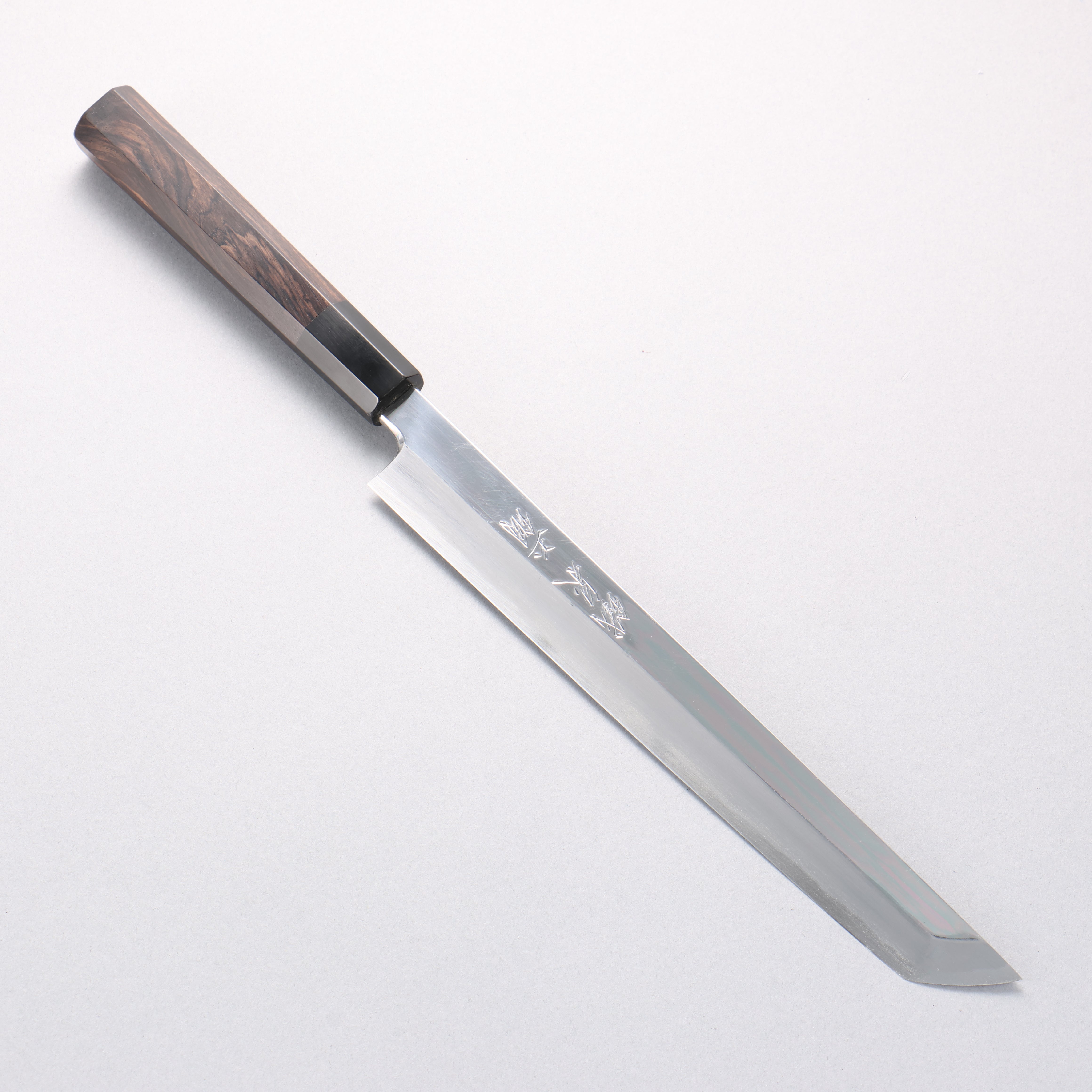 Tessen by Tanaka Tamahagane Sakimaru Yanagiba 240mm Ebony Wood Handle with Sheath - Japanny - Best Japanese Knife