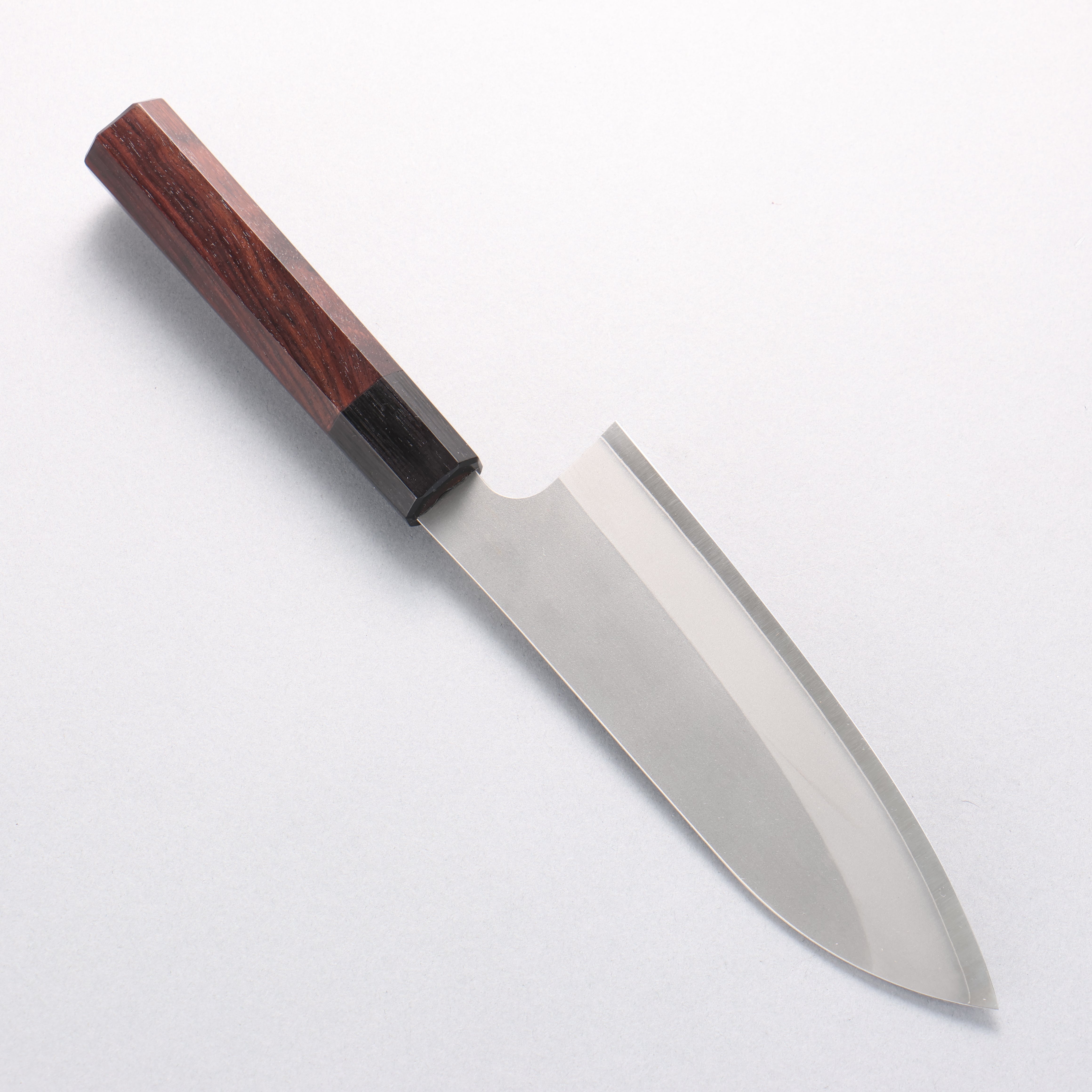 Daruma Silver Steel No.3 Santoku 165mm Rosewood (Ferrule: Black Pakka Wood) Handle - Japanny - Best Japanese Knife