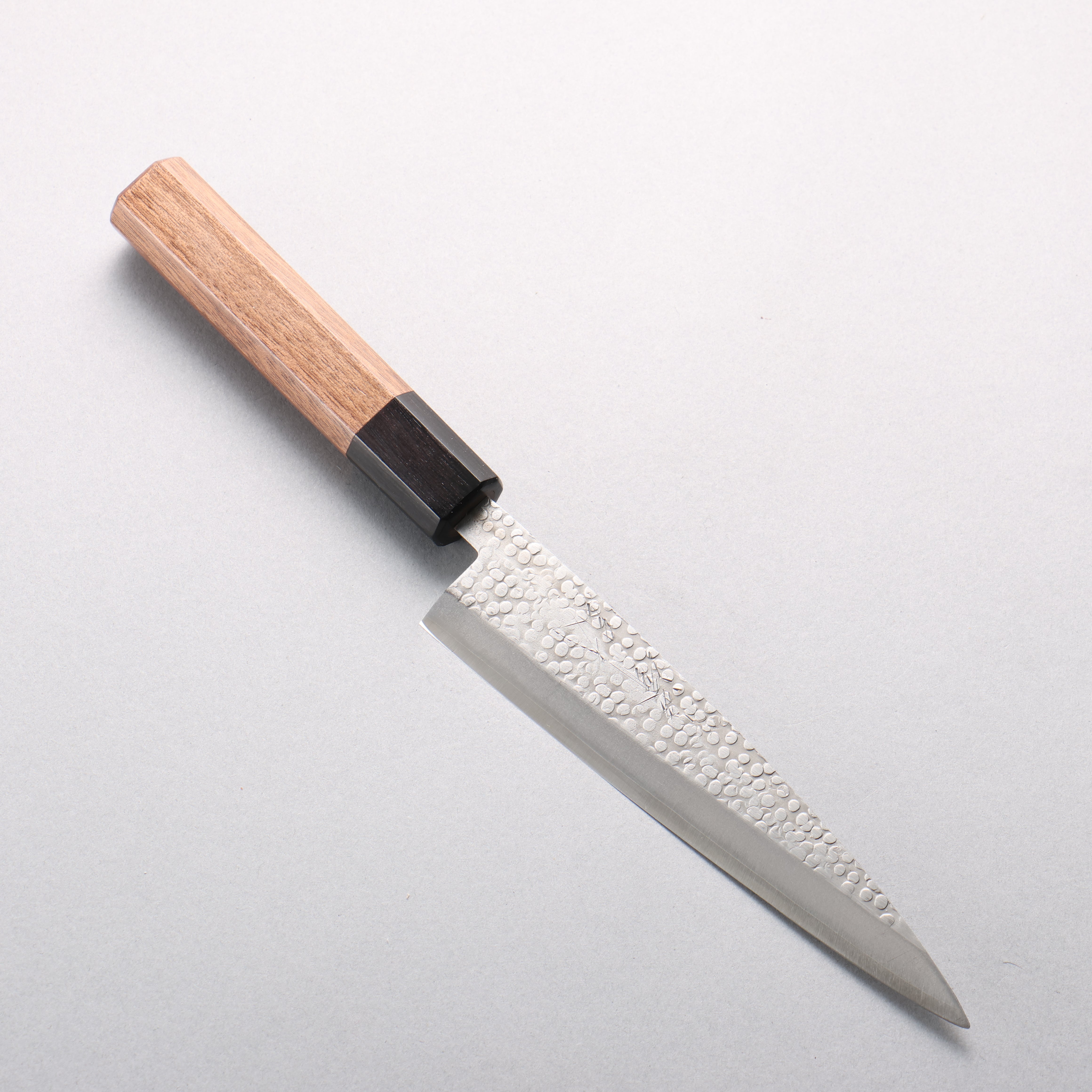 Seisuke Silver Steel No.3 Hammered(Maru) Petty-Utility 150mm Walnut Handle - Japanny - Best Japanese Knife