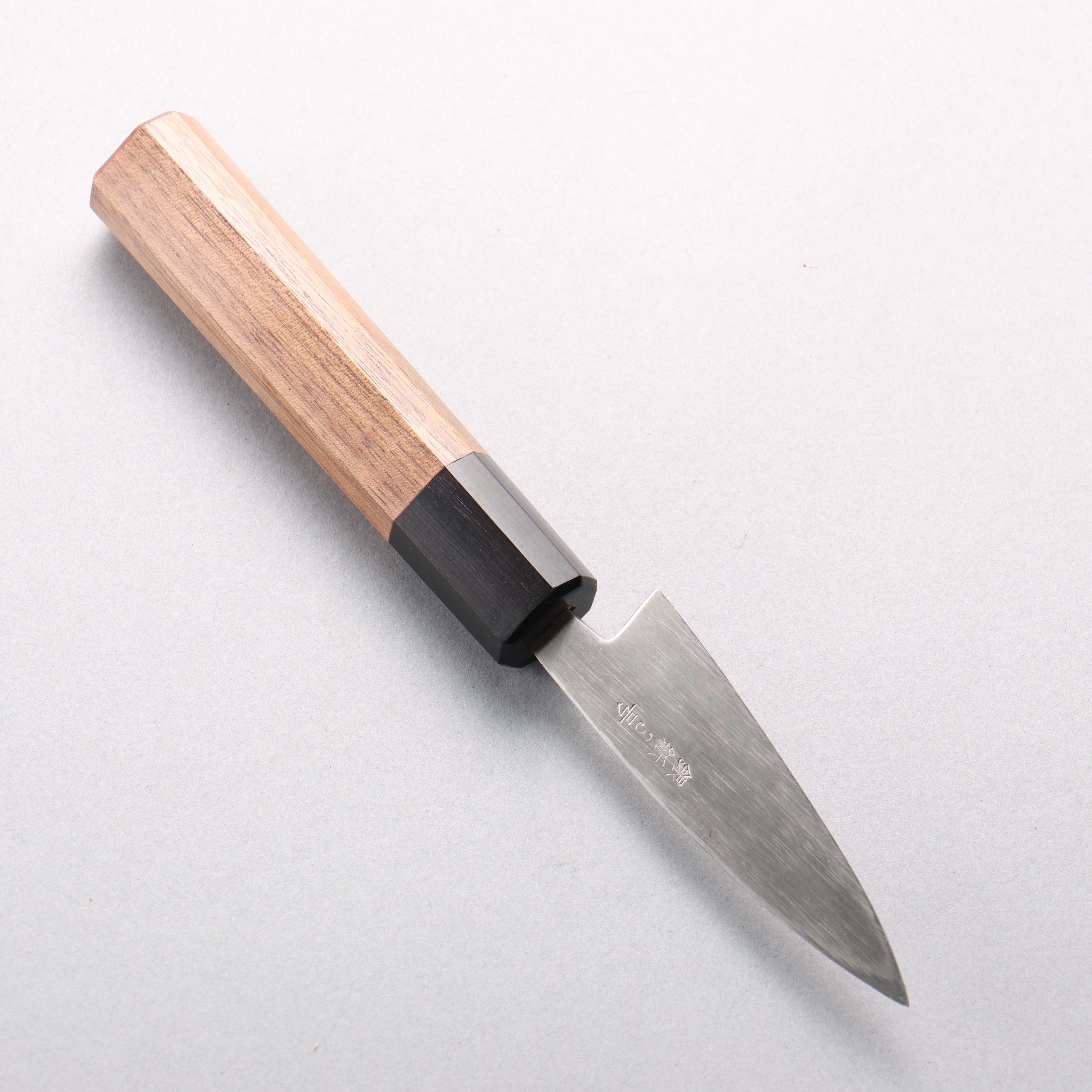 Seisuke Silver Steel No.3 Hammered(Maru) Ajikiri 75mm Walnut Handle - Japanny - Best Japanese Knife