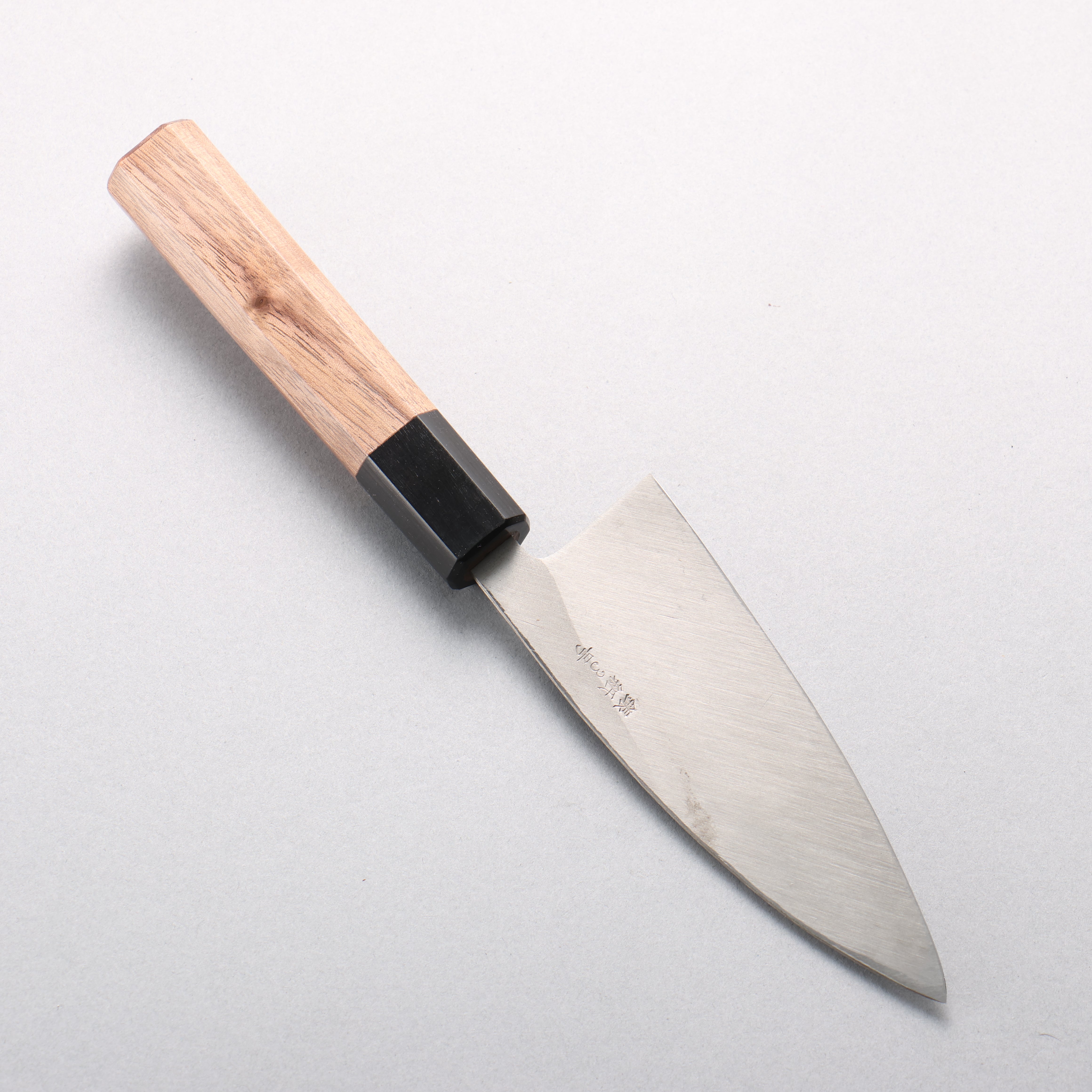 Seisuke Silver Steel No.3 Hammered(Maru) Ajikiri 120mm Walnut Handle - Japanny - Best Japanese Knife