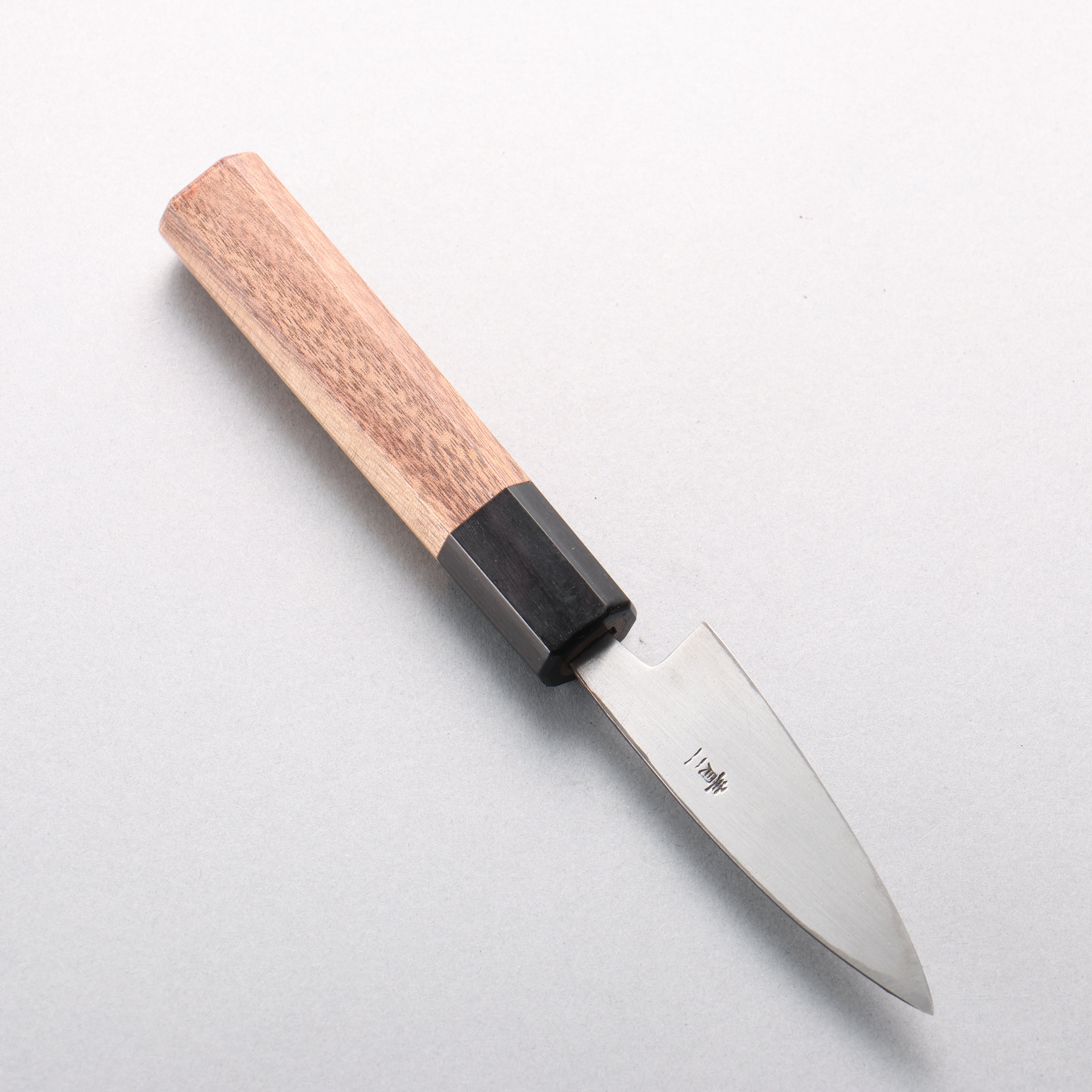 Seisuke Blue Steel No.2 Black Finished Ajikiri 75mm Walnut Handle - Japanny - Best Japanese Knife