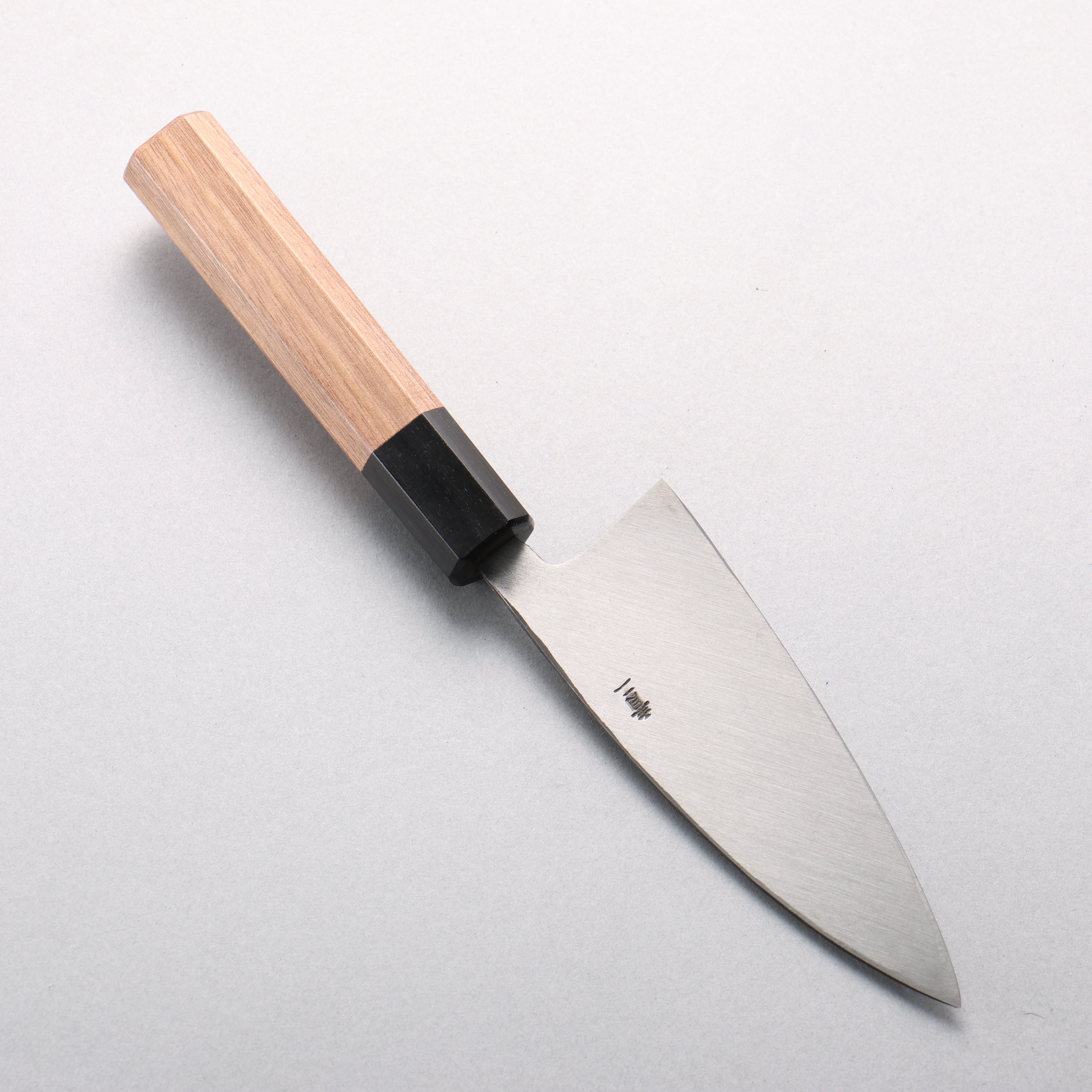 Seisuke Blue Steel No.2 Black Finished Ajikiri 120mm Walnut Handle - Japanny - Best Japanese Knife