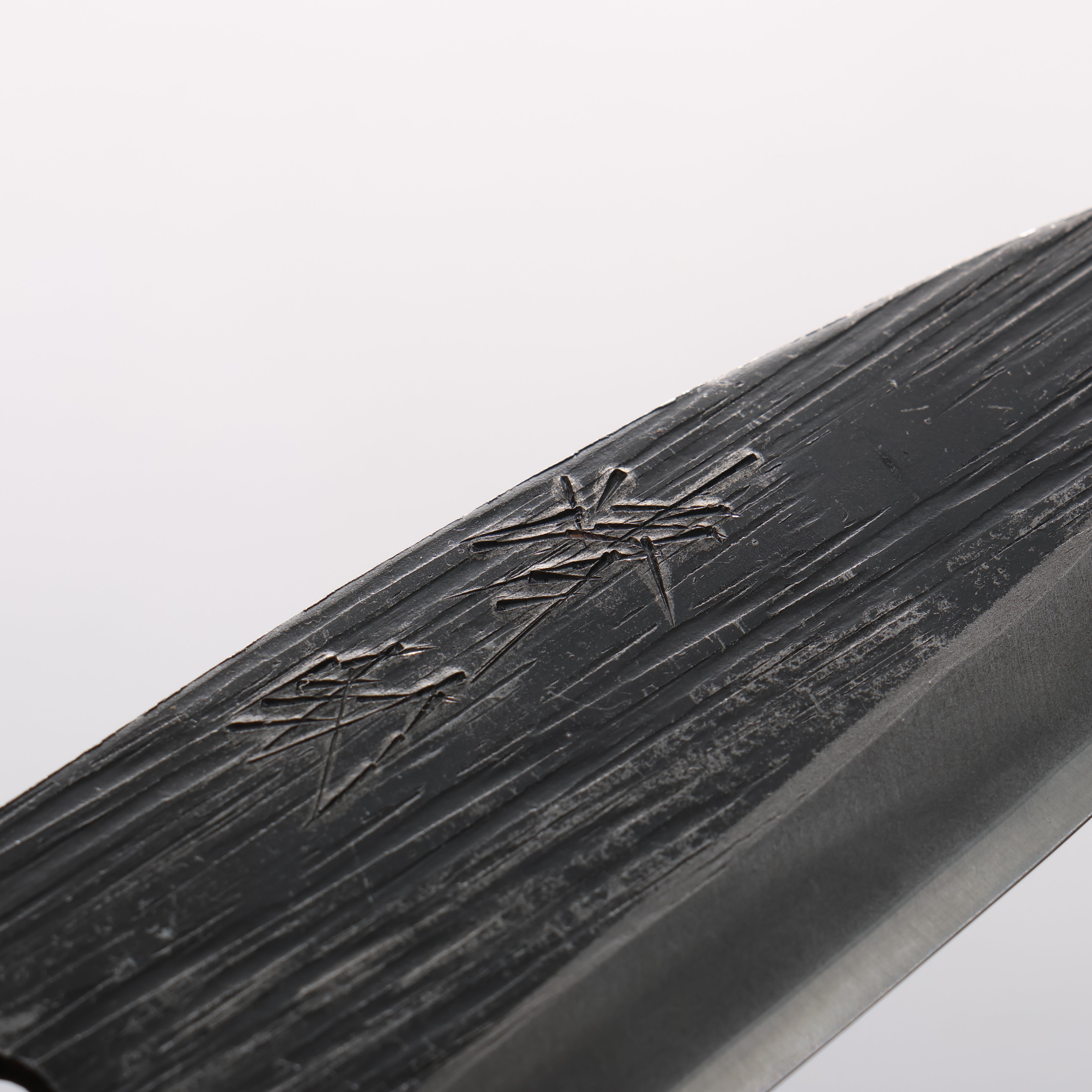 Seisuke Blue Steel No.2 Black Finished Ajikiri 120mm Walnut Handle - Japanny - Best Japanese Knife