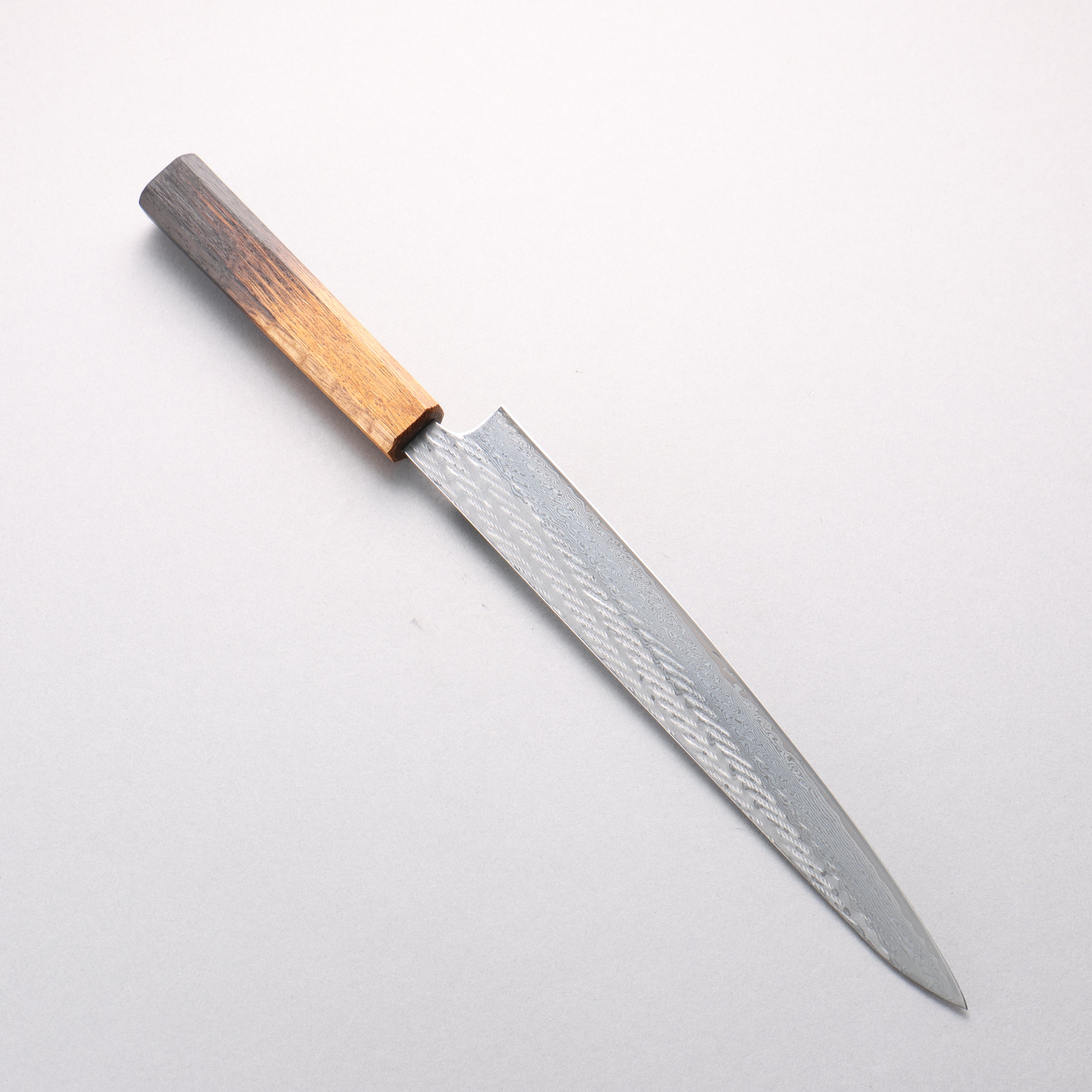 Seisuke AUS10 Damascus Rope Pattern Sujihiki 240mm Burnt Oak Handle - Japanny - Best Japanese Knife