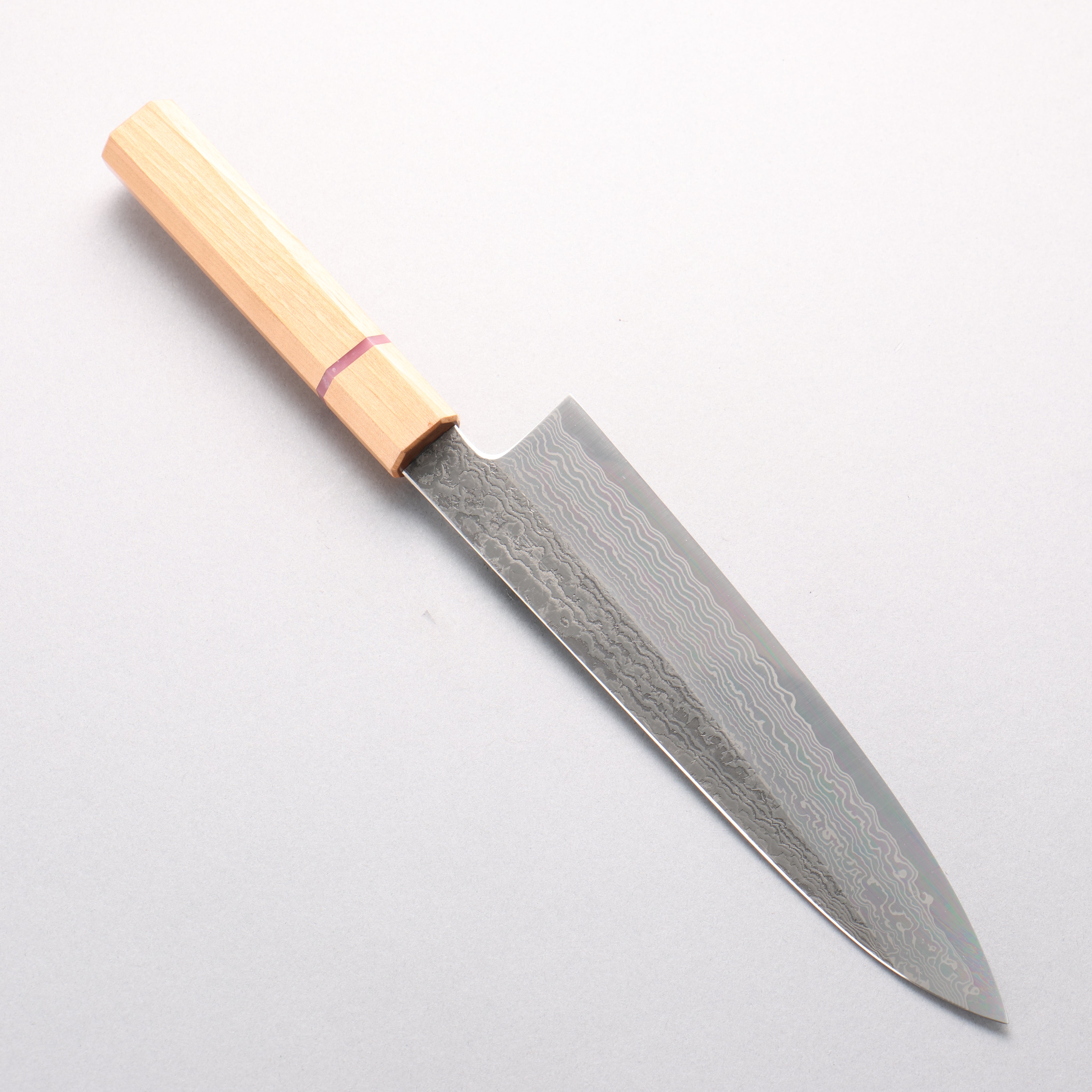 Naohito Myojin SG2 Damascus Nashiji Gyuto 210mm Cherry Wood (Pink Ring) Handle - Japanny - Best Japanese Knife