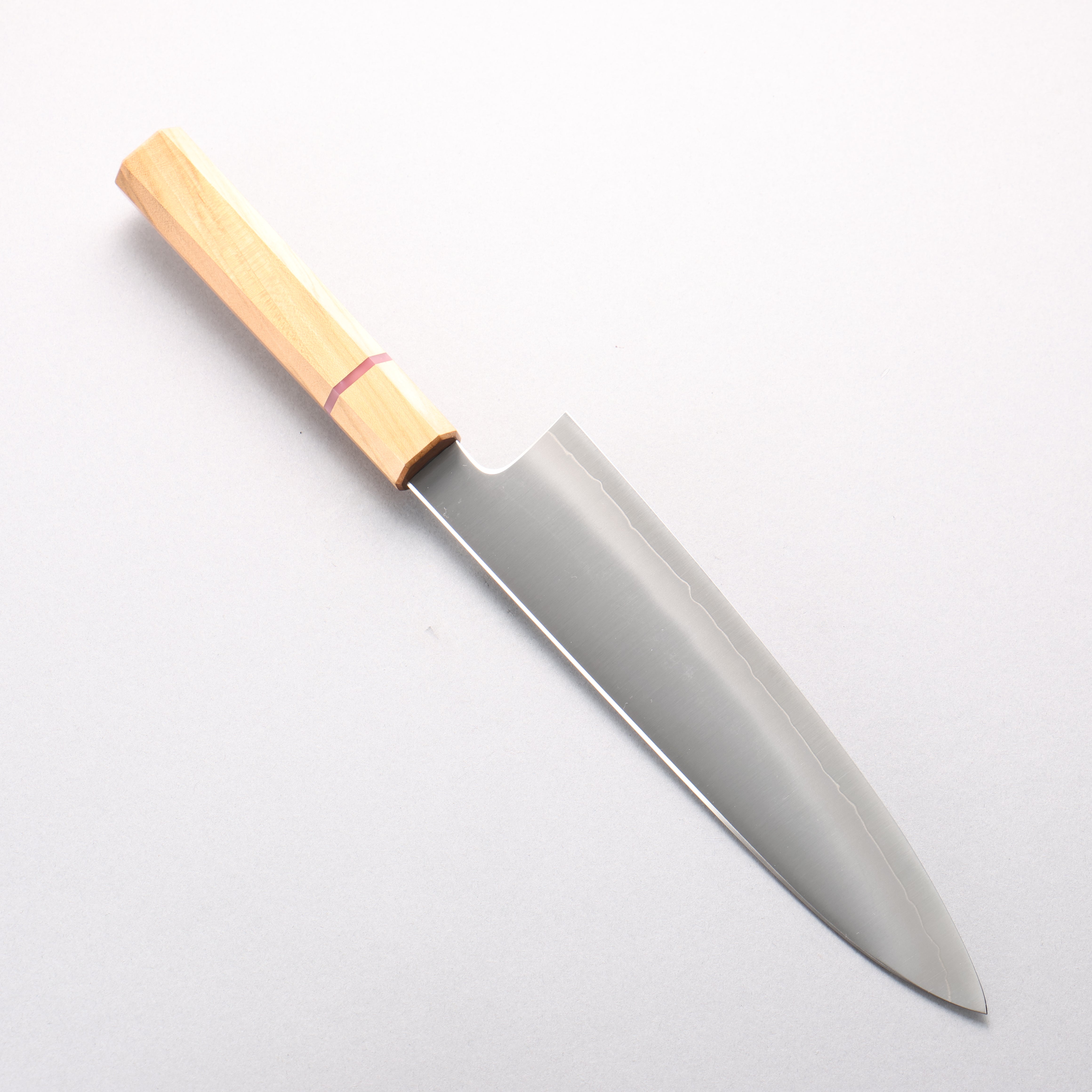 Naohito Myojin Cobalt Special Steel Gyuto 210mm Cherry Wood (Pink Ring) Handle - Japanny - Best Japanese Knife