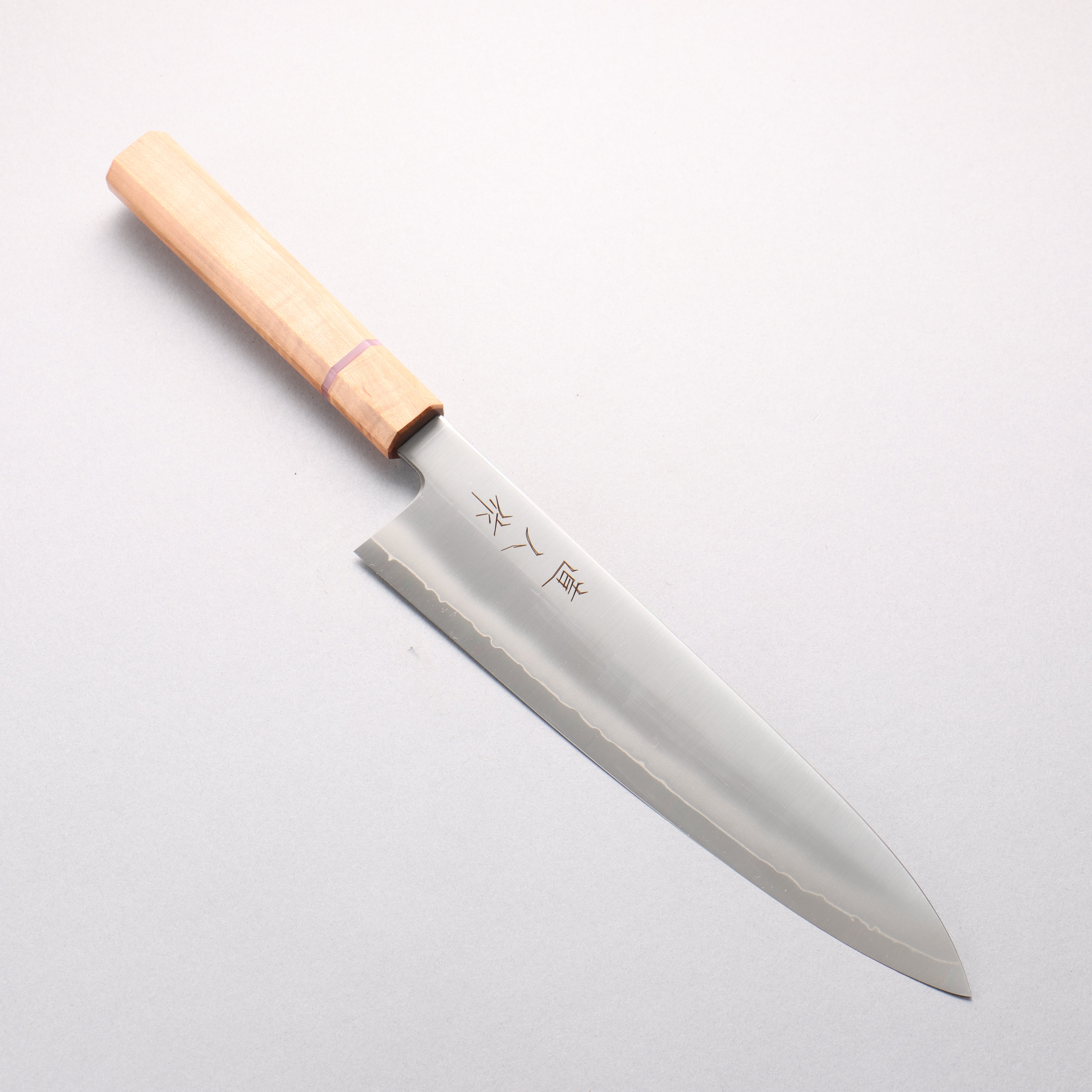 Naohito Myojin Cobalt Special Steel Gyuto 240mm Cherry Wood (Pink Ring) Handle - Japanny - Best Japanese Knife