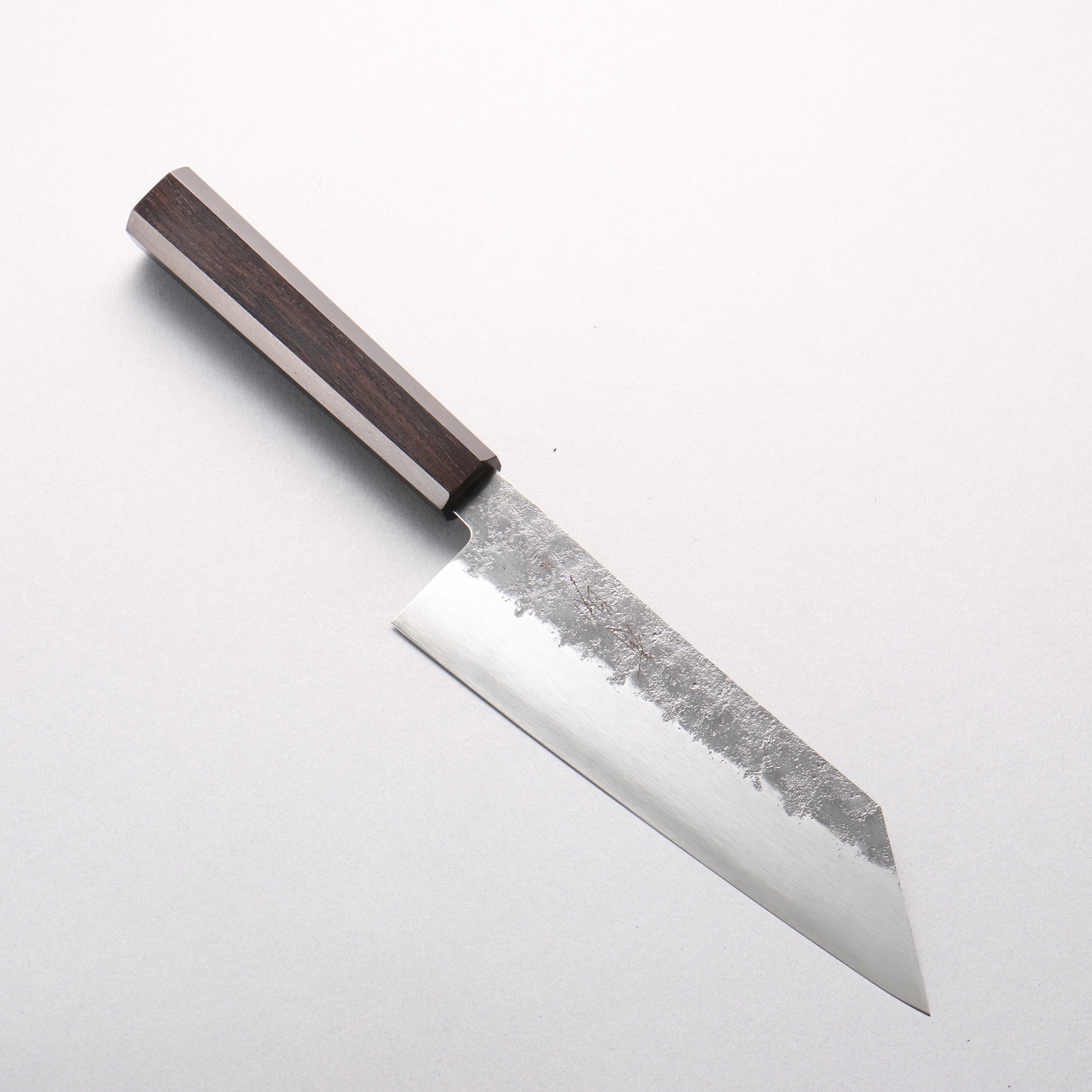 Seisuke Silver Steel No.3 Nashiji Kiritsuke Santoku 180mm Ebony Wood Handle - Japanny - Best Japanese Knife