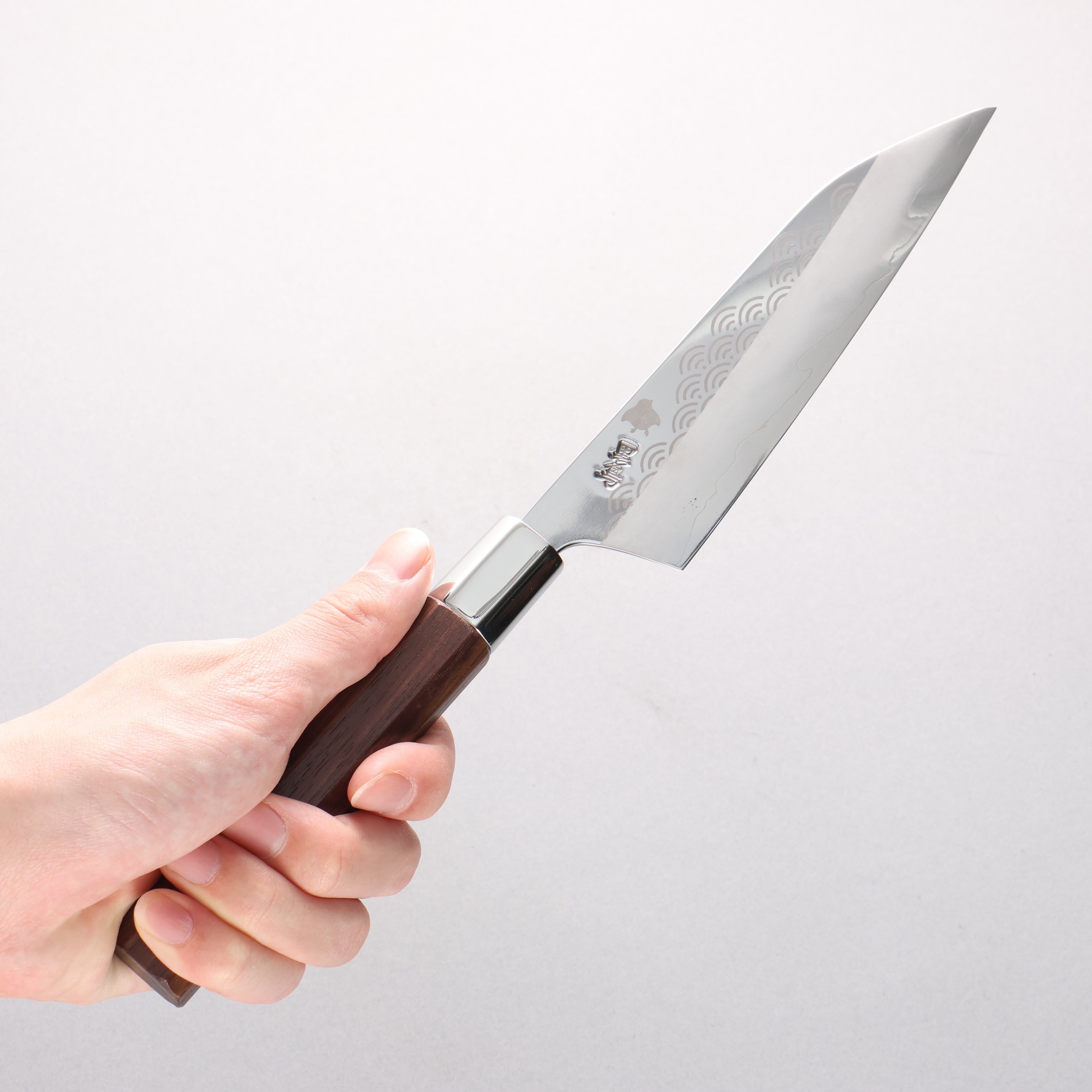 Kurotori Silver Steel No.3 Migaki Finished Petty-Utility 150mm Walnut Handle Hama-chidori