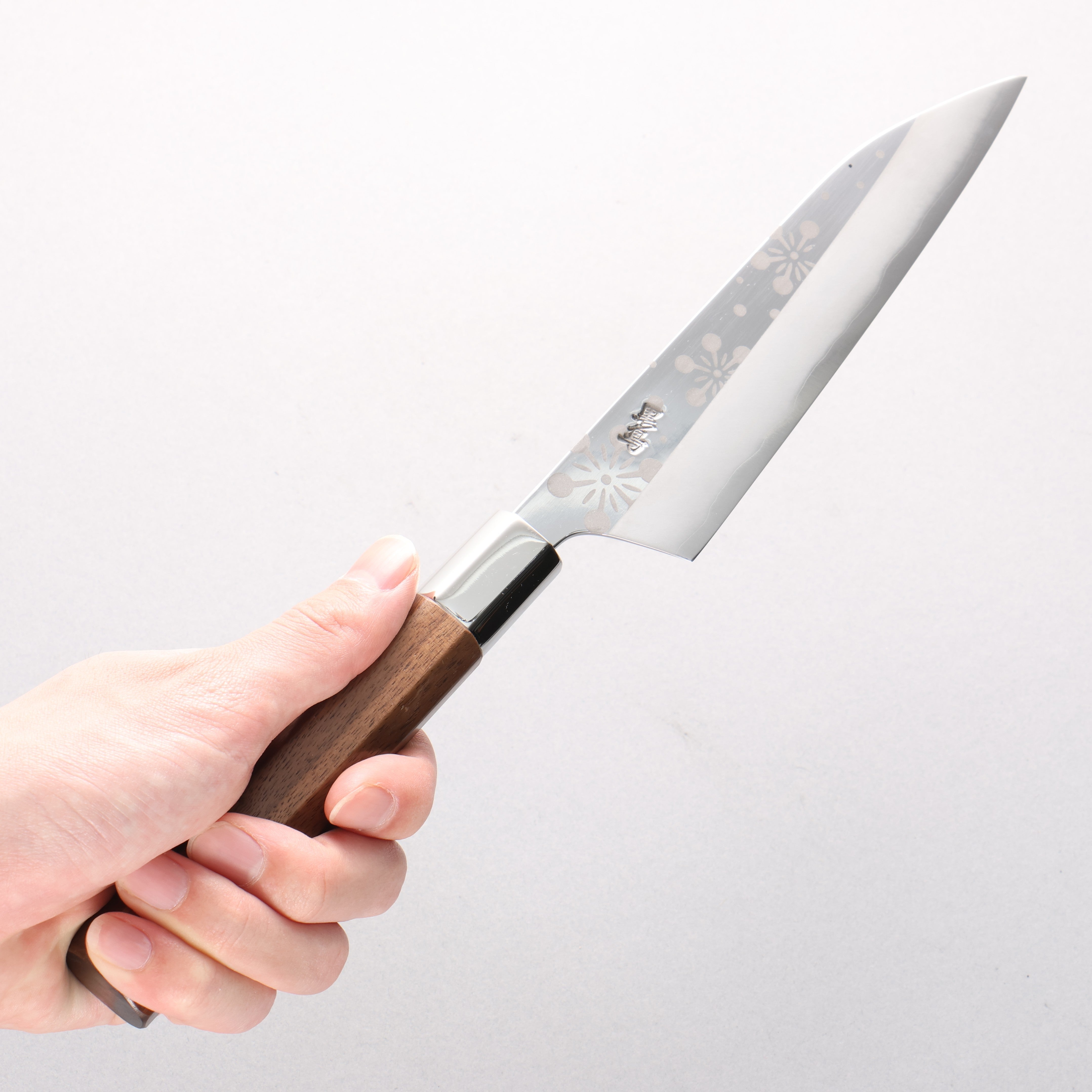 Kurotori Silver Steel No.3 Migaki Finished Petty-Utility 150mm Walnut Handle Fuuka