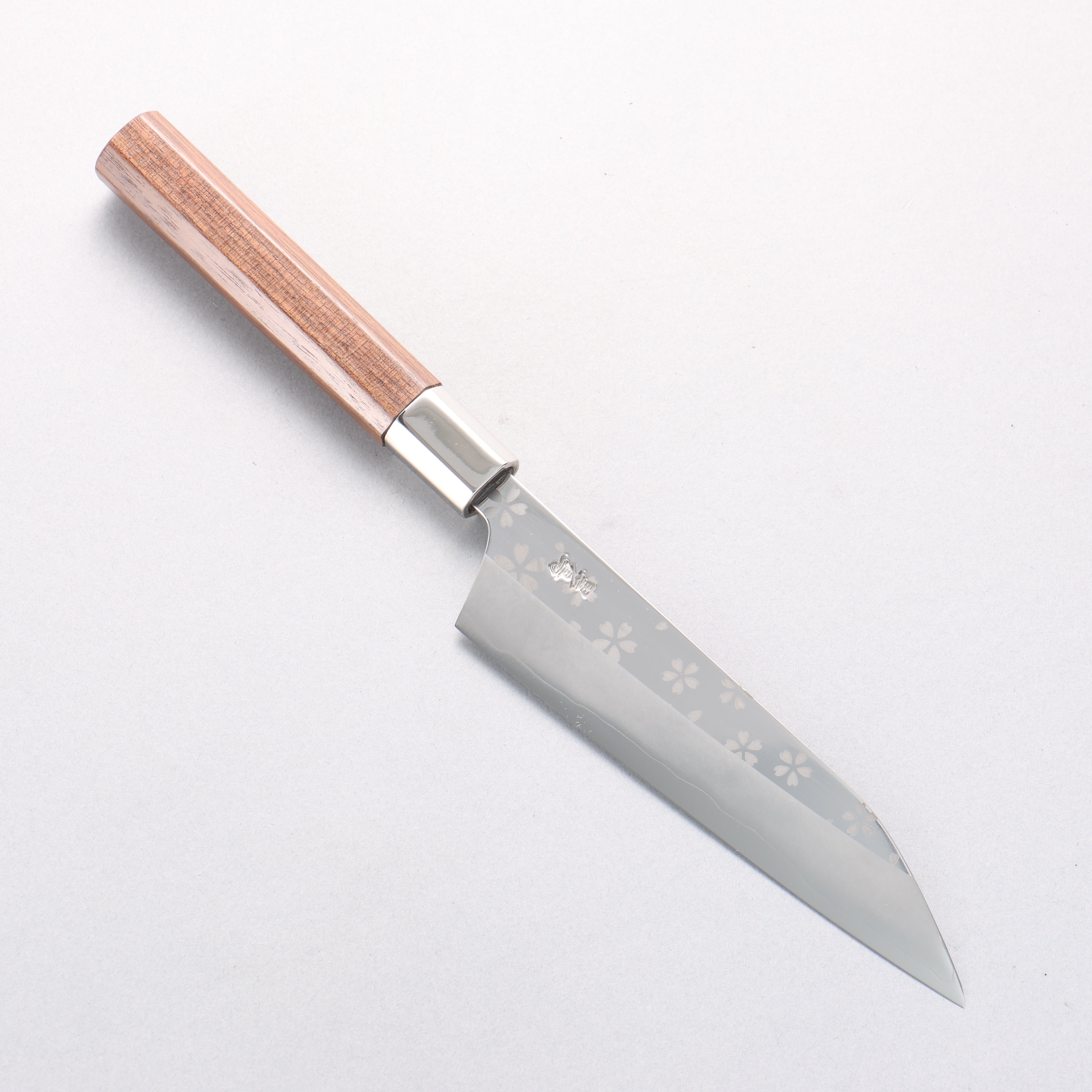 Kurotori Silver Steel No.3 Migaki Finished Petty-Utility 150mm Walnut Handle Sakura