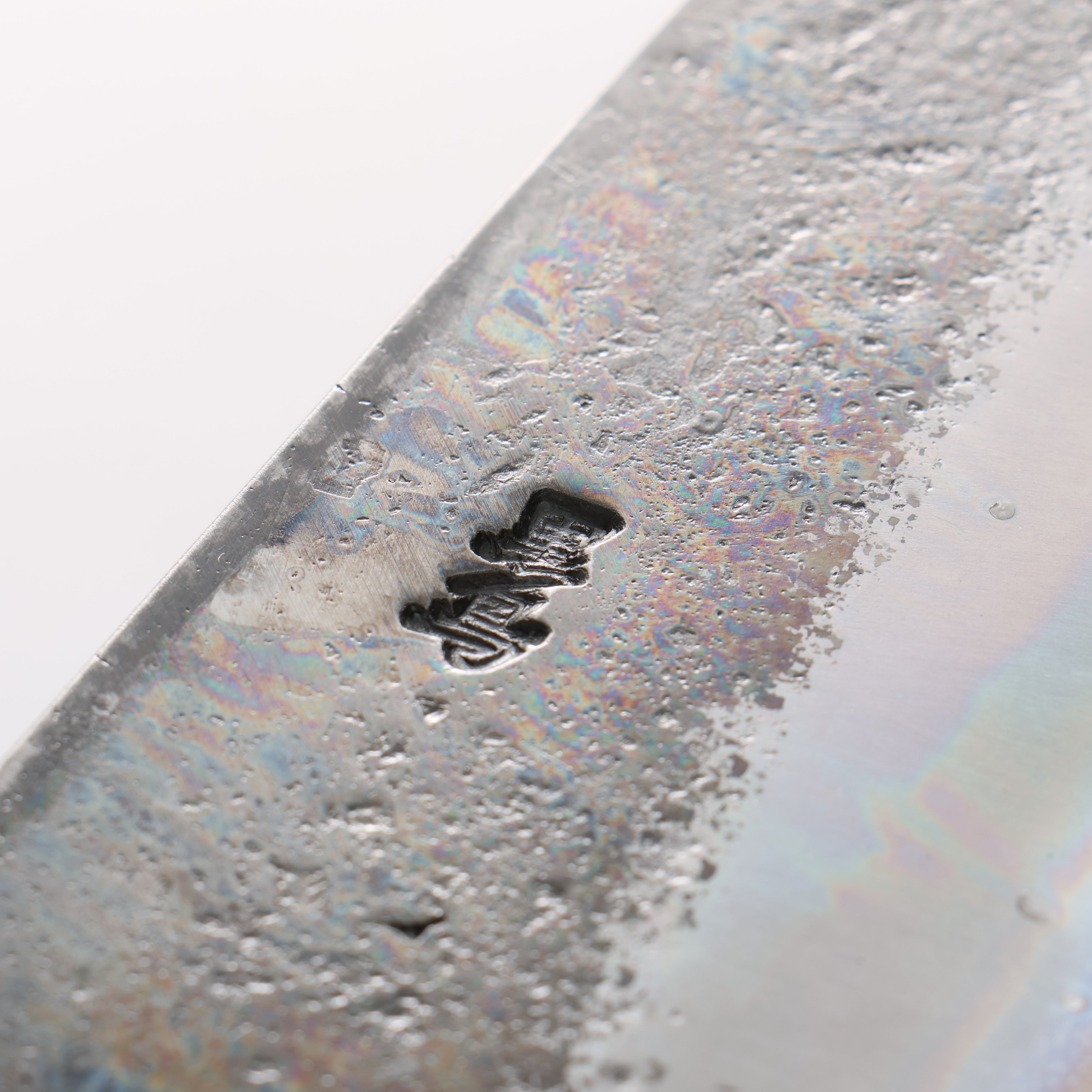 Kurotori Blue Steel No.2 Black Finished Kitchen Knife 240mm White Deer Horn Handle