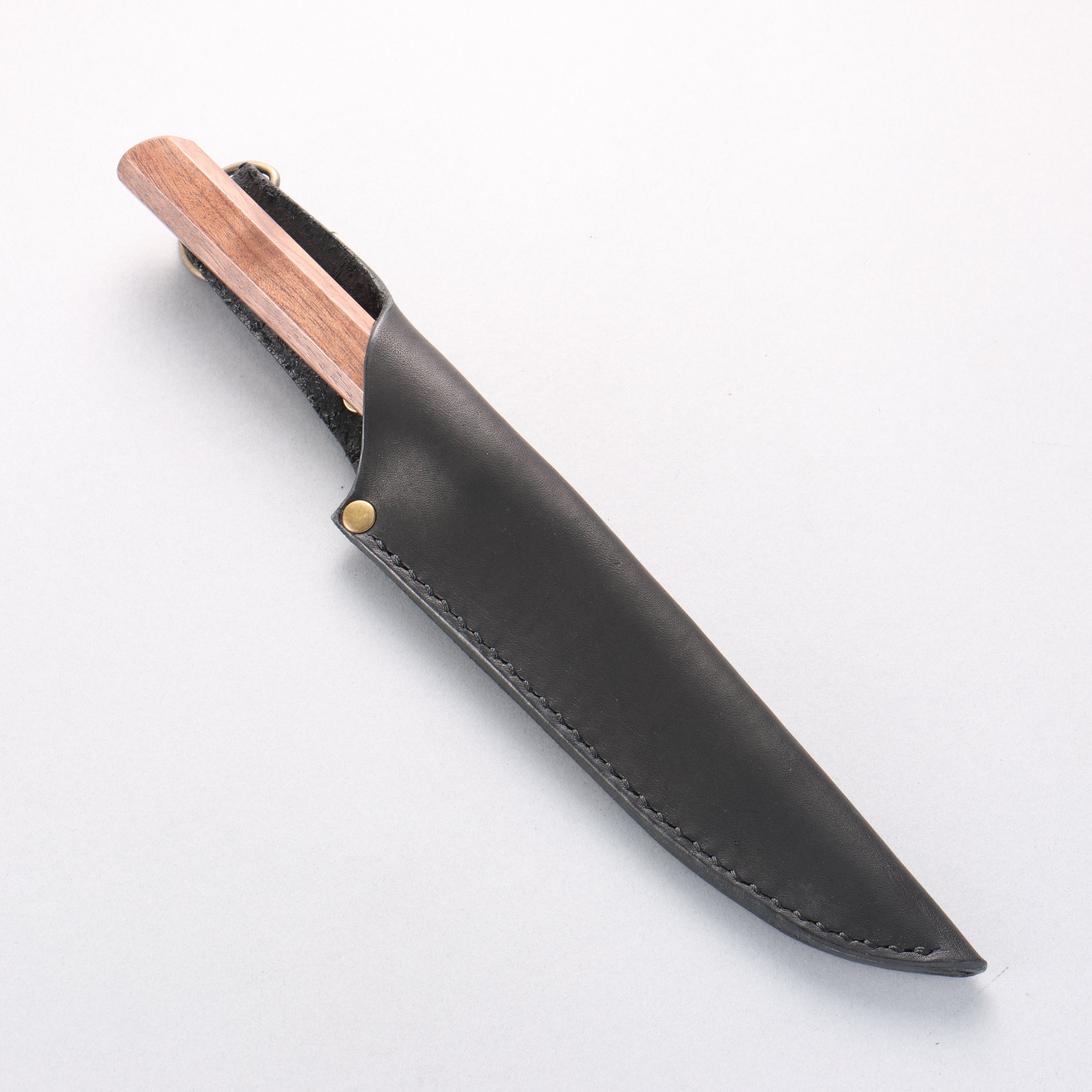 Kurotori Octagonal Silver Steel No.3 Migaki Finished Petty-Utility 150mm Walnut Handle with Sheath