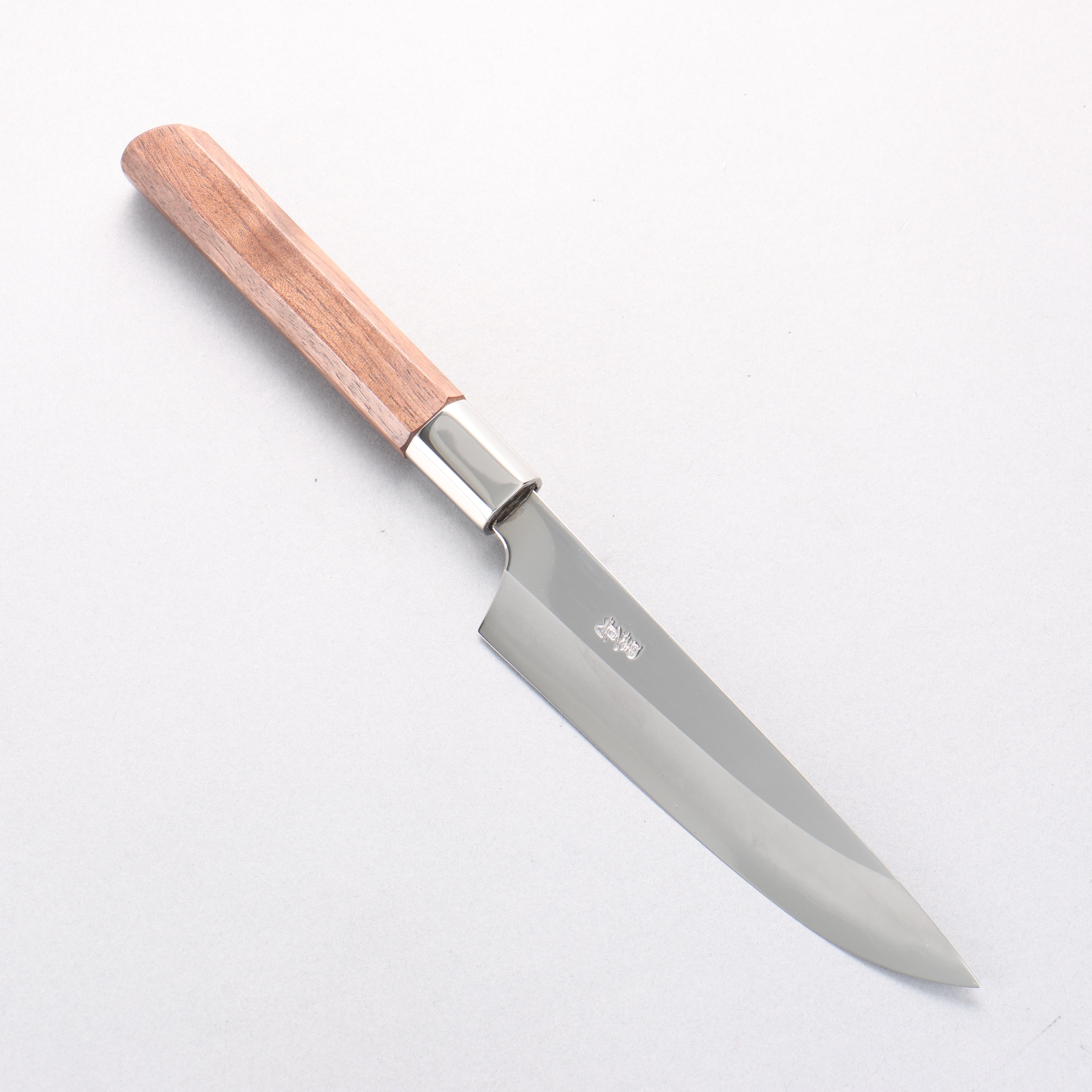 Kurotori Octagonal Silver Steel No.3 Migaki Finished Petty-Utility 150mm Walnut Handle with Sheath