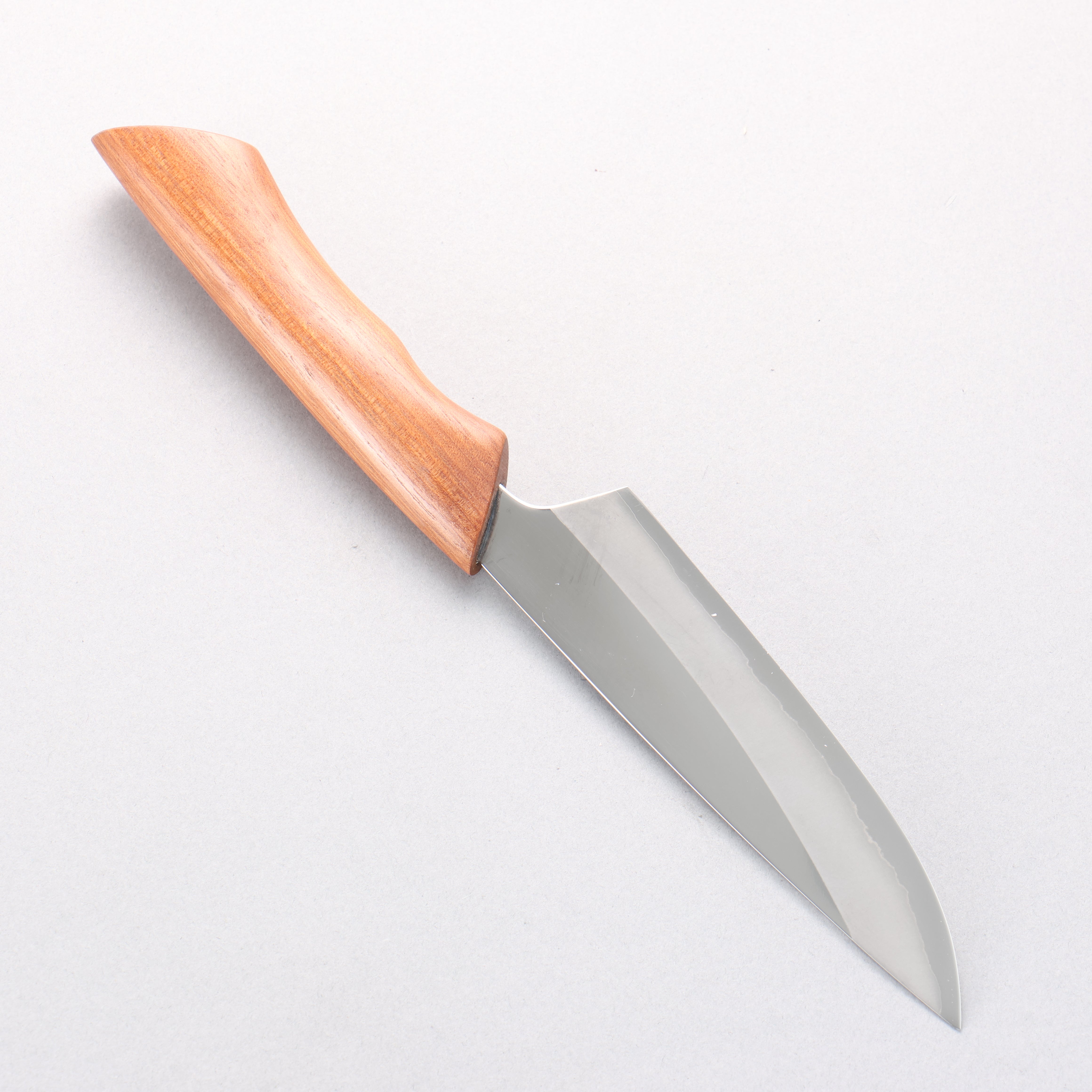 Kurotori Silver Steel No.3 Migaki Finished Petty-Utility 135mm Chinese Quince Handle with Sheath