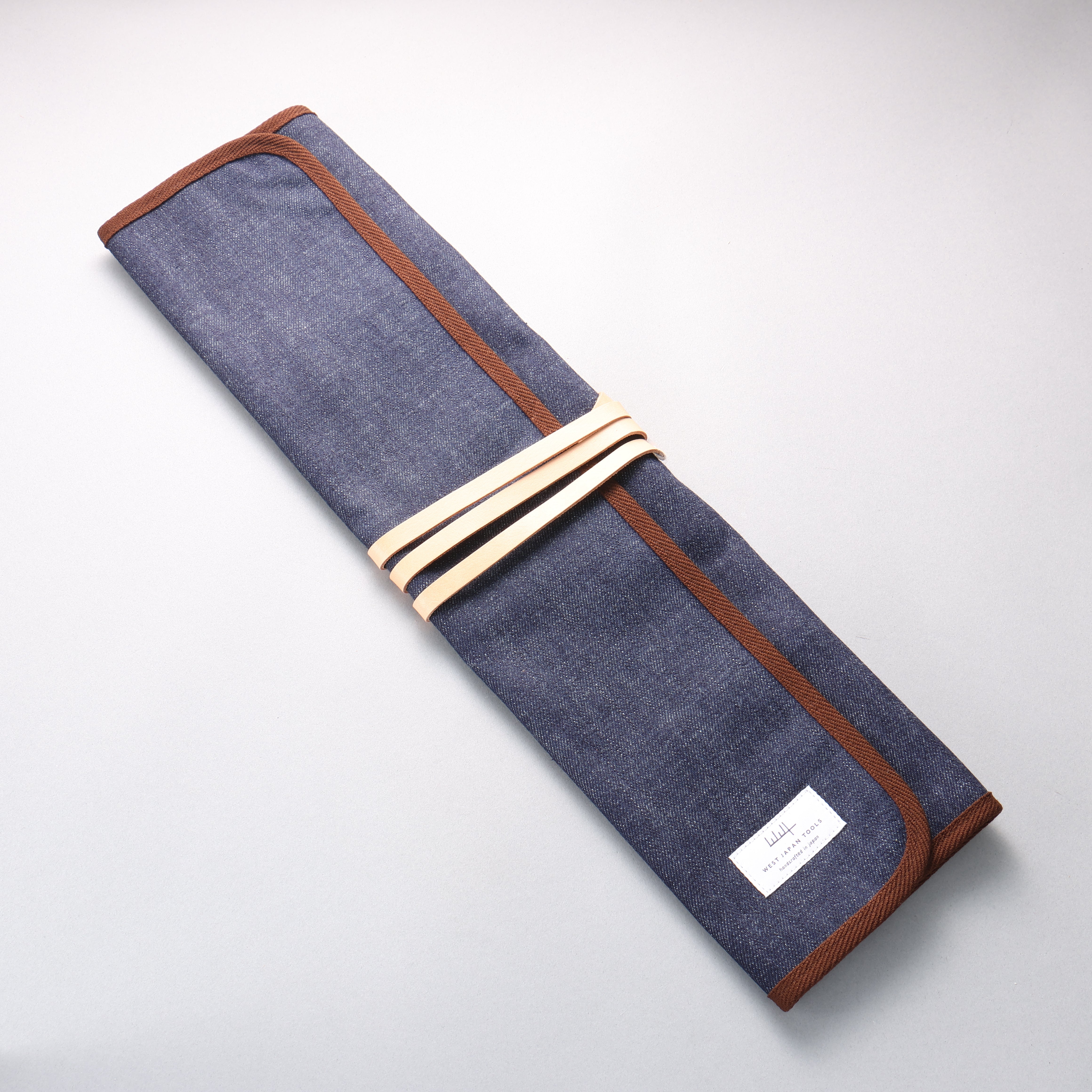 West Japan Tools Knife roll with 3 pockets Cloth Denim  390mm x 510mm