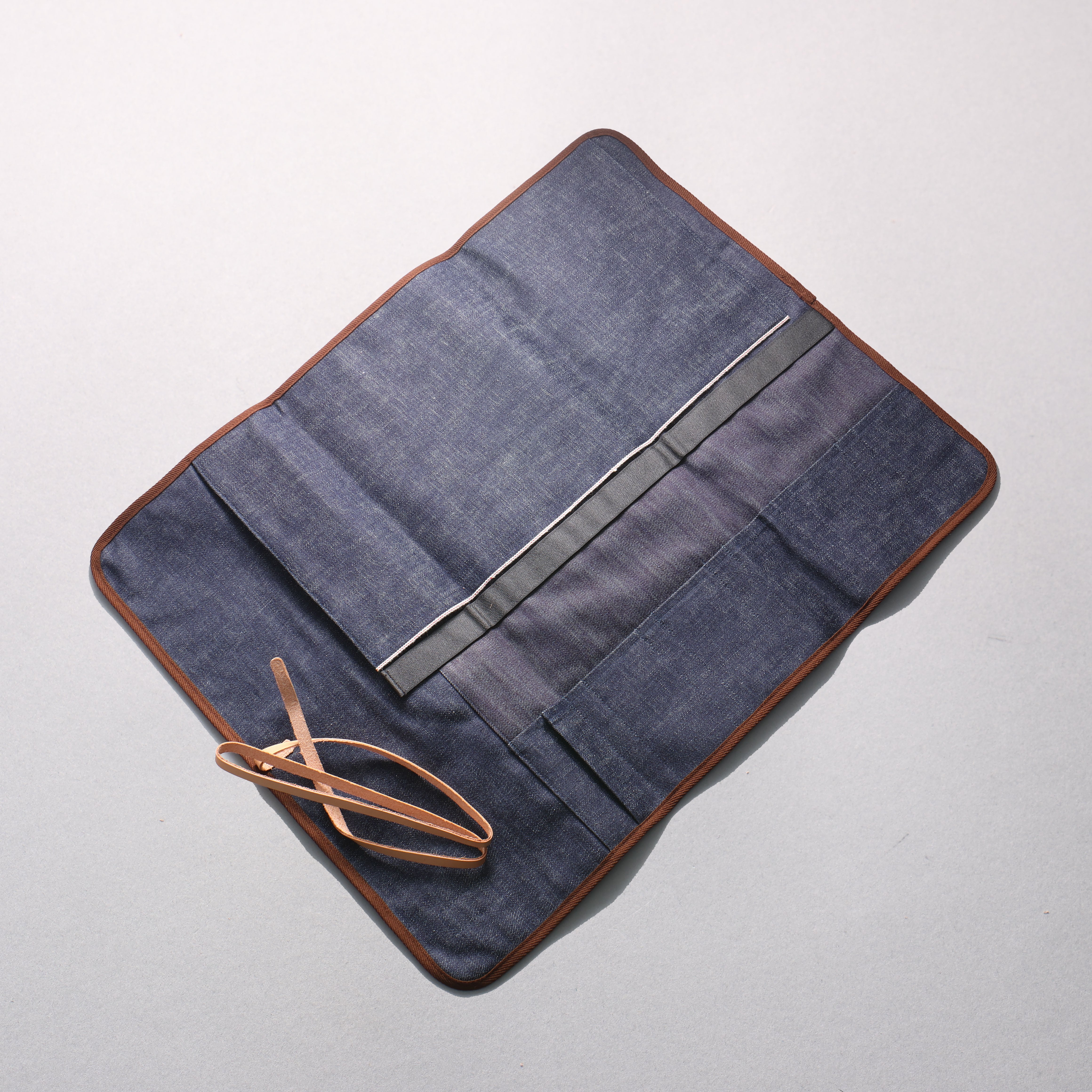 West Japan Tools Knife roll with 6 pockets Cloth Plaid  640mm x 510mm