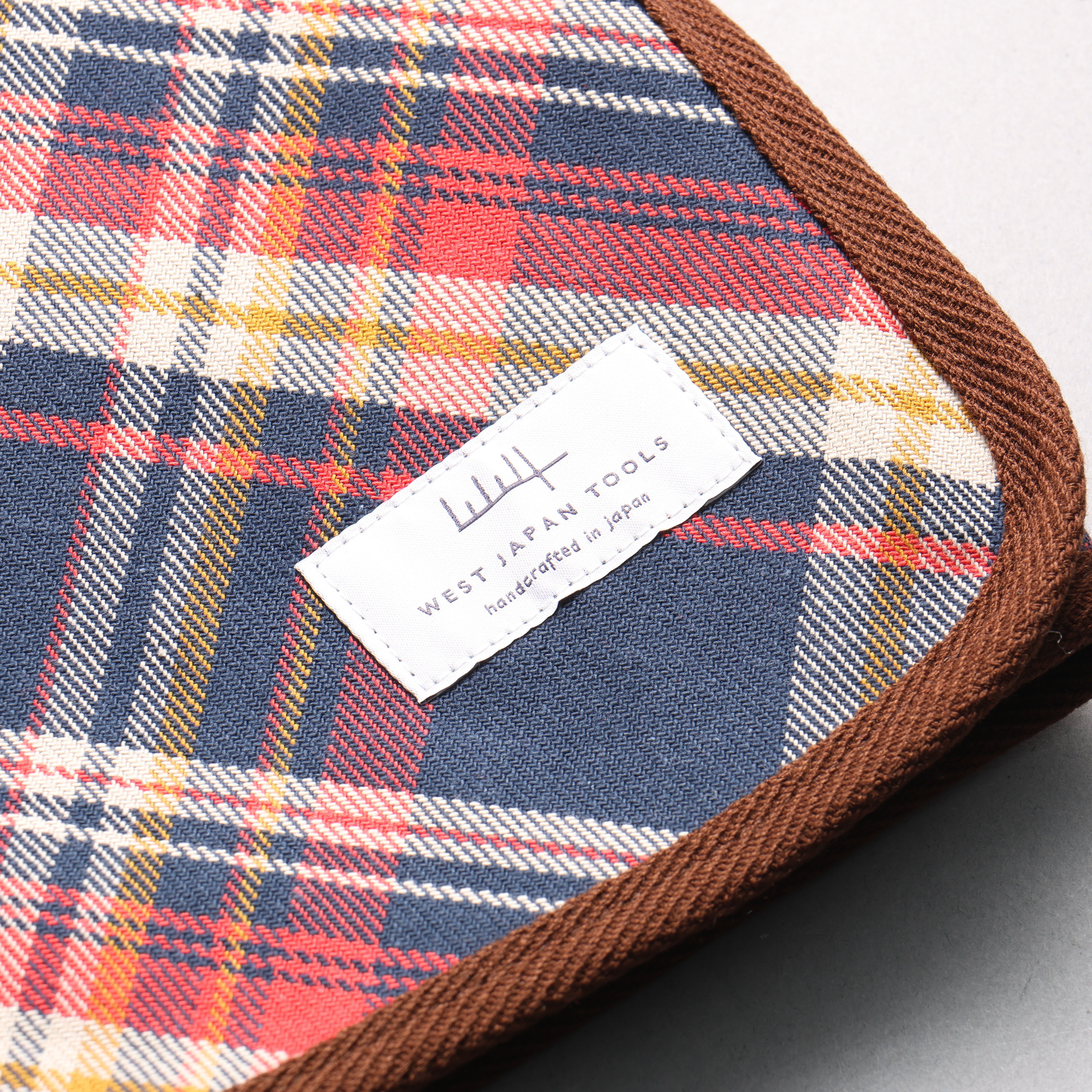 West Japan Tools Knife roll with 6 pockets Cloth Plaid  640mm x 510mm