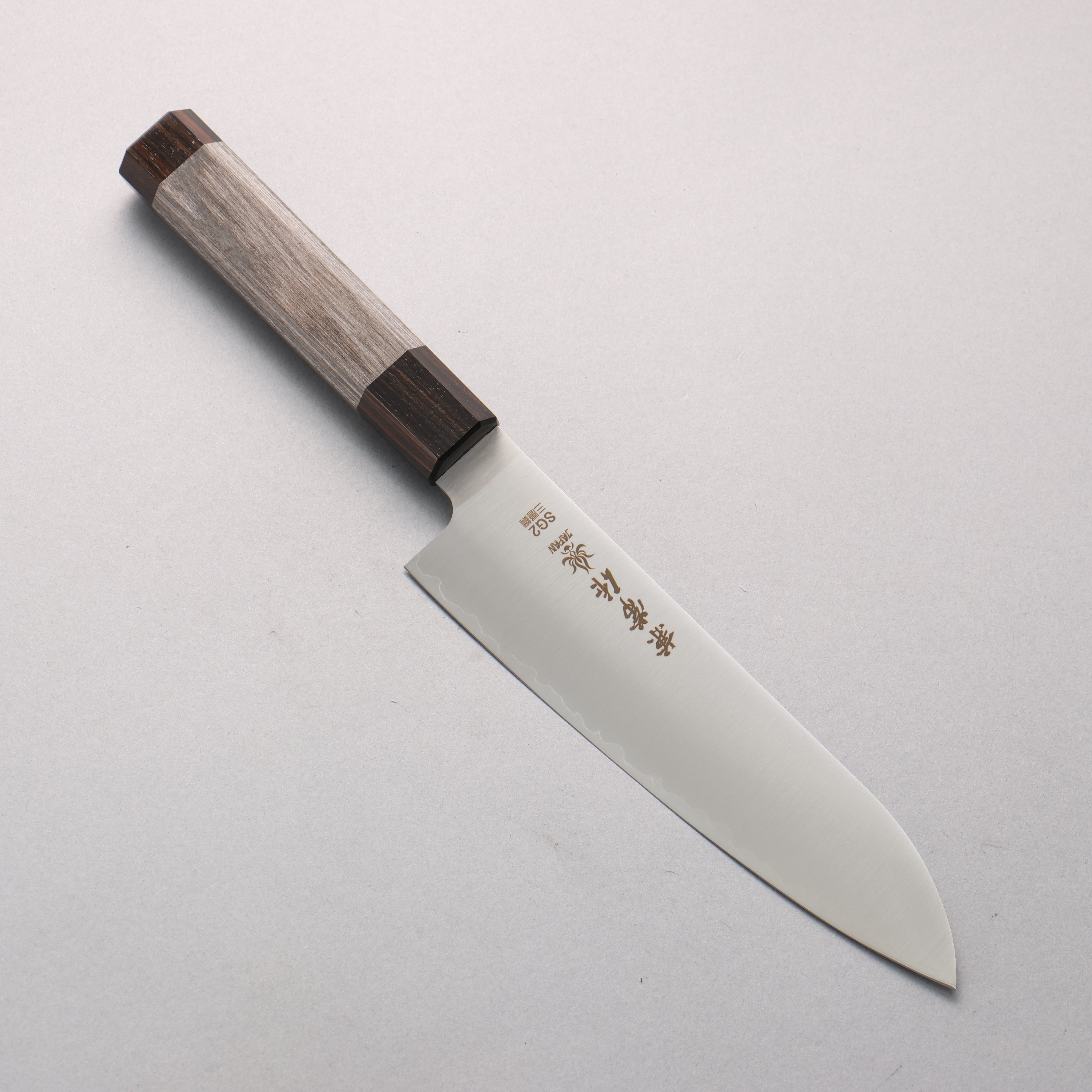 Kanetsune SG2 Santoku 180mm Gray Pakka wood Handle - Japanny - Best Japanese Knife