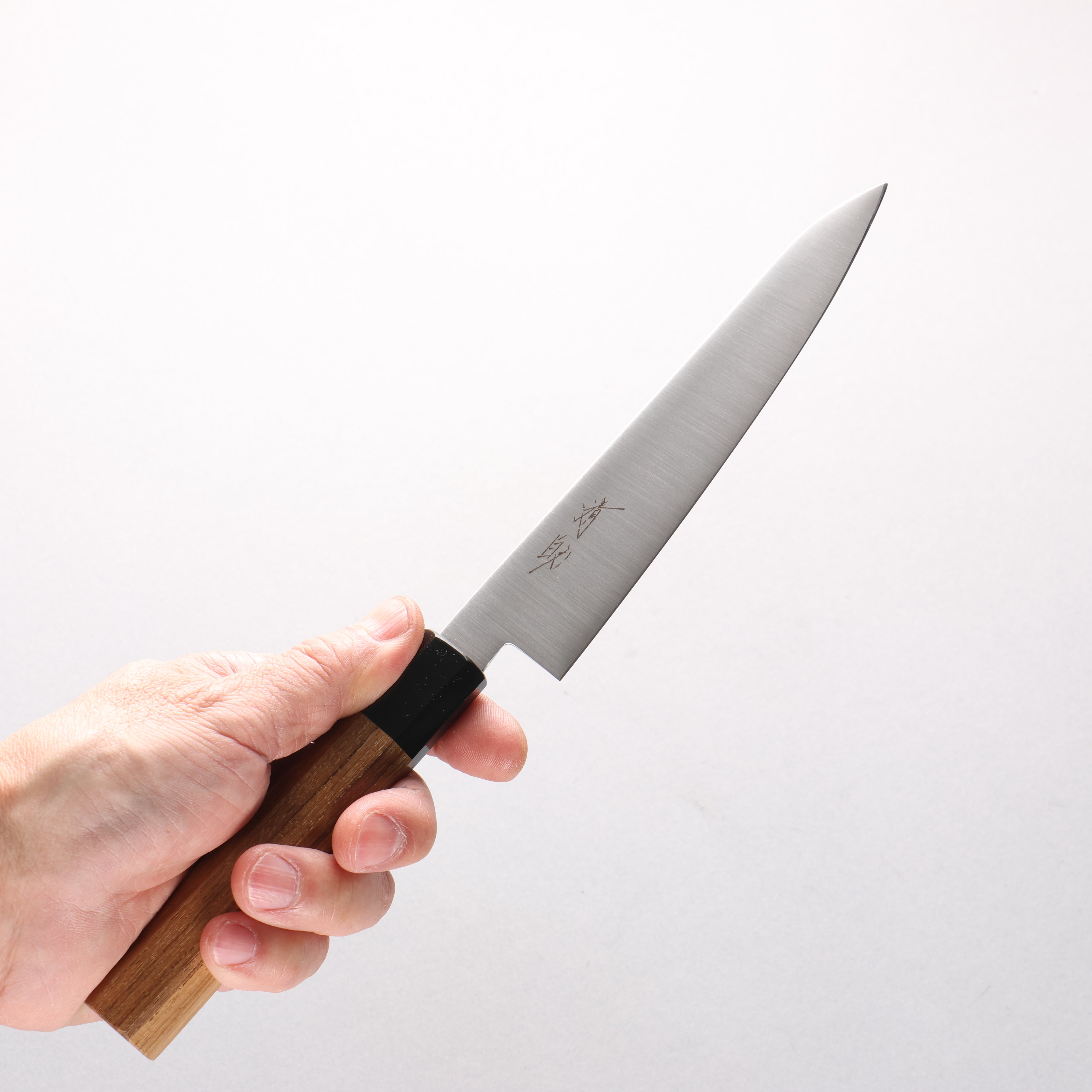 Seisuke Stainless Steel Petty-Utility 150mm Teak (ferrule: Black Plastic) Handle