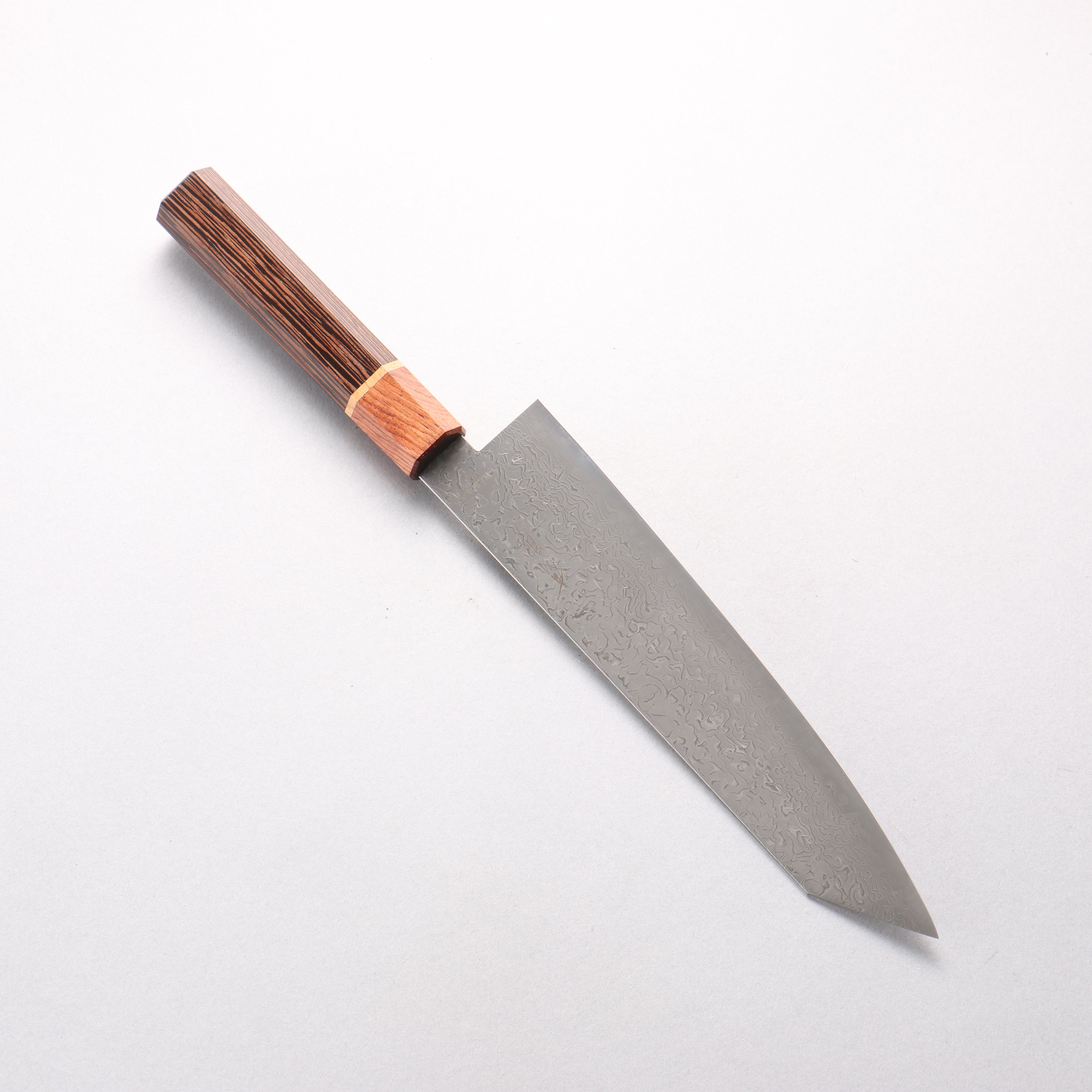 Toshitaka VG10 15 Layer Damascus Kiritsuke Gyuto 210mm Wenge with Cherry Ring (ferrule: Rosewood) Handle - Japanny - Best Japanese Knife