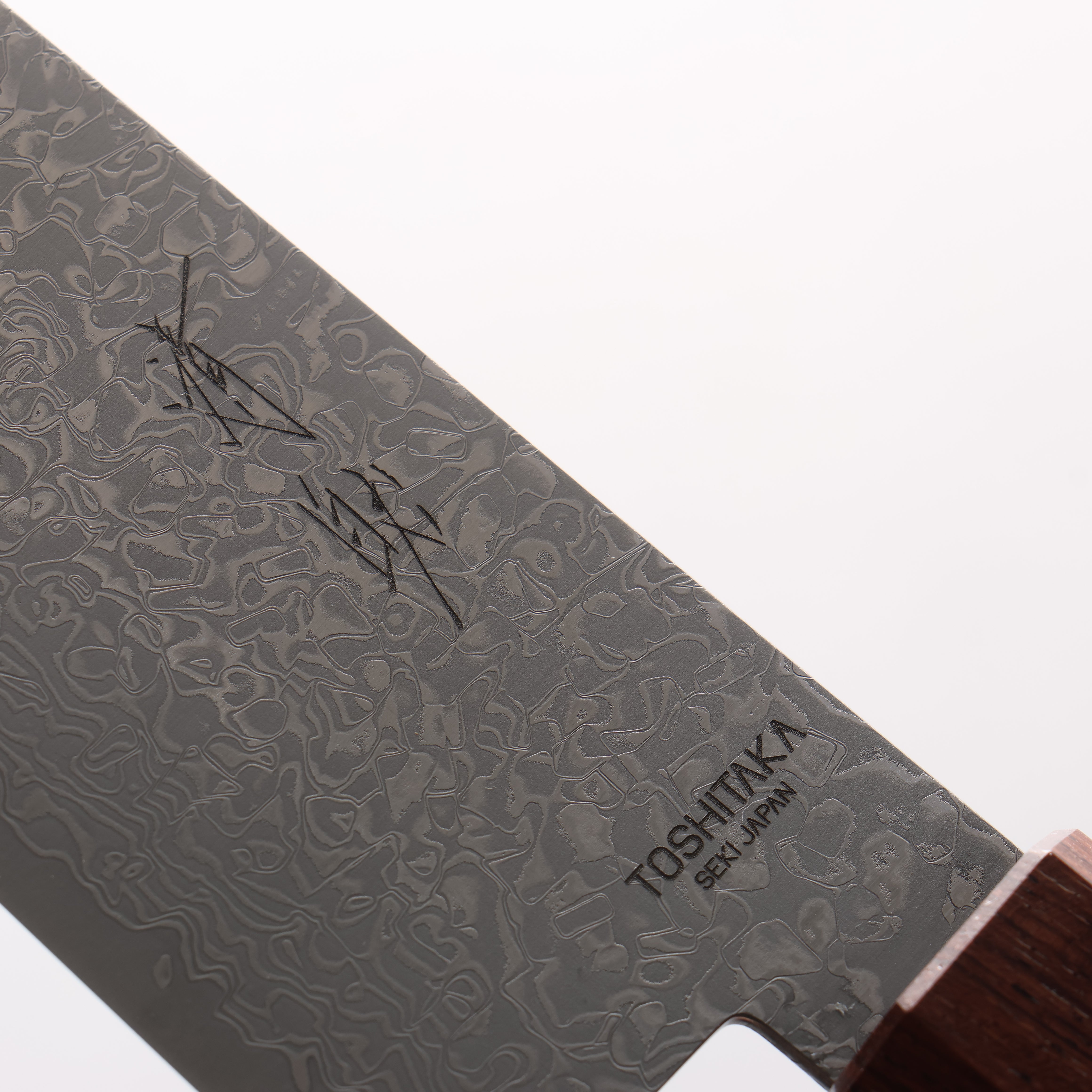 Toshitaka VG10 15 Layer Damascus Santoku 180mm Wenge with Cherry Ring (ferrule: Rosewood) Handle - Japanny - Best Japanese Knife