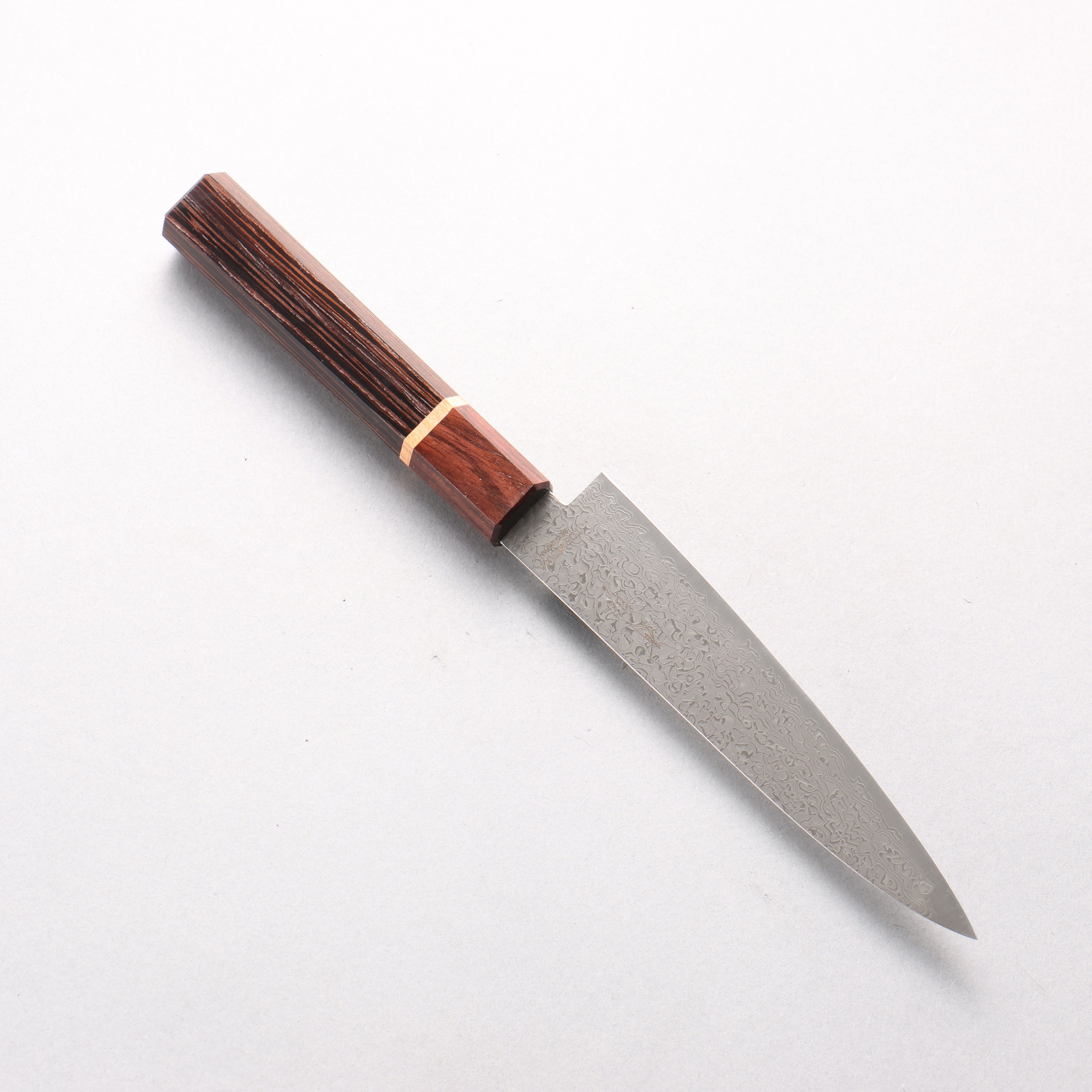 Toshitaka VG10 15 Layer Damascus Petty-Utility 135mm Wenge with Cherry Ring (ferrule: Rosewood) Handle - Japanny - Best Japanese Knife