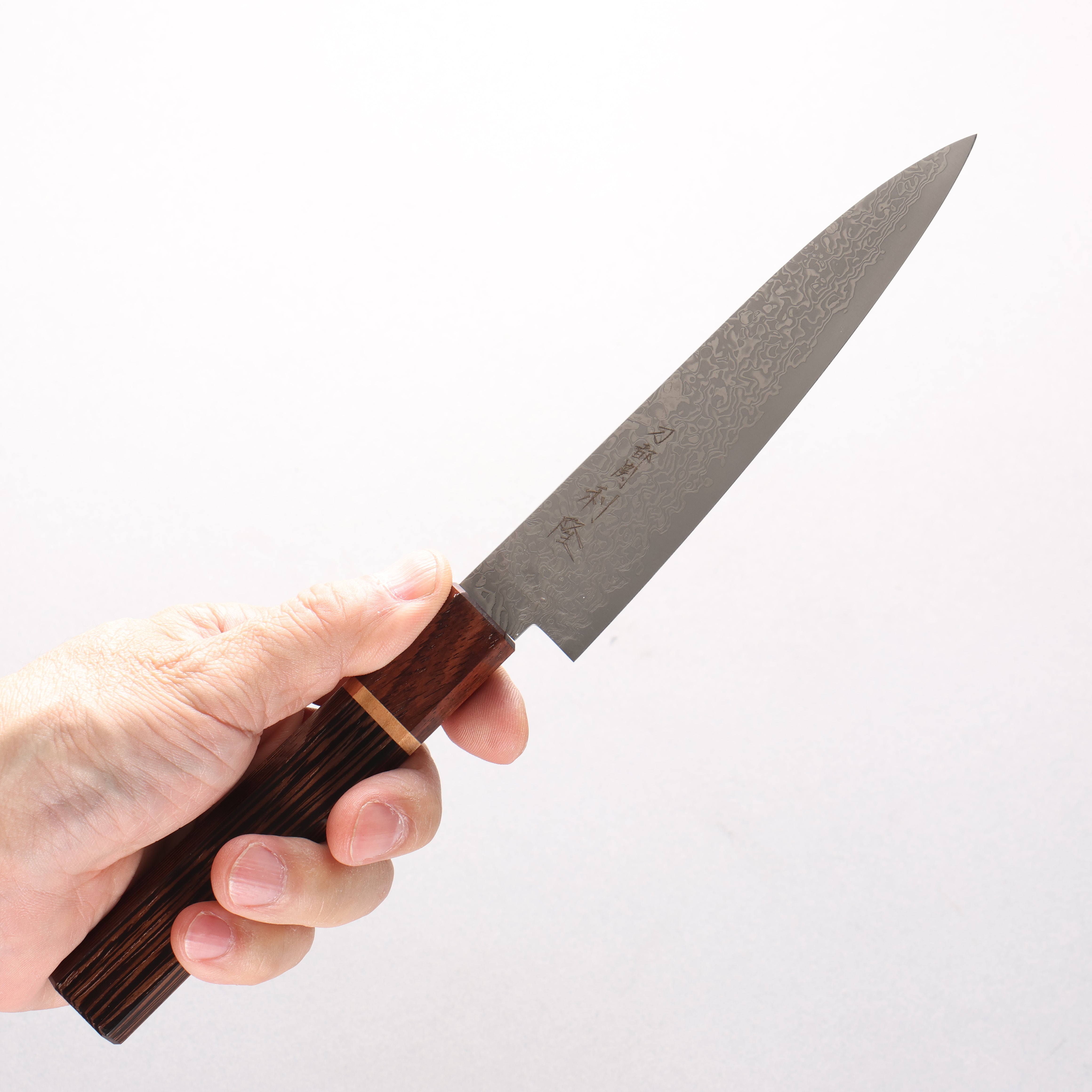 Toshitaka VG10 15 Layer Damascus Petty-Utility 135mm Wenge with Cherry Ring (ferrule: Rosewood) Handle - Japanny - Best Japanese Knife