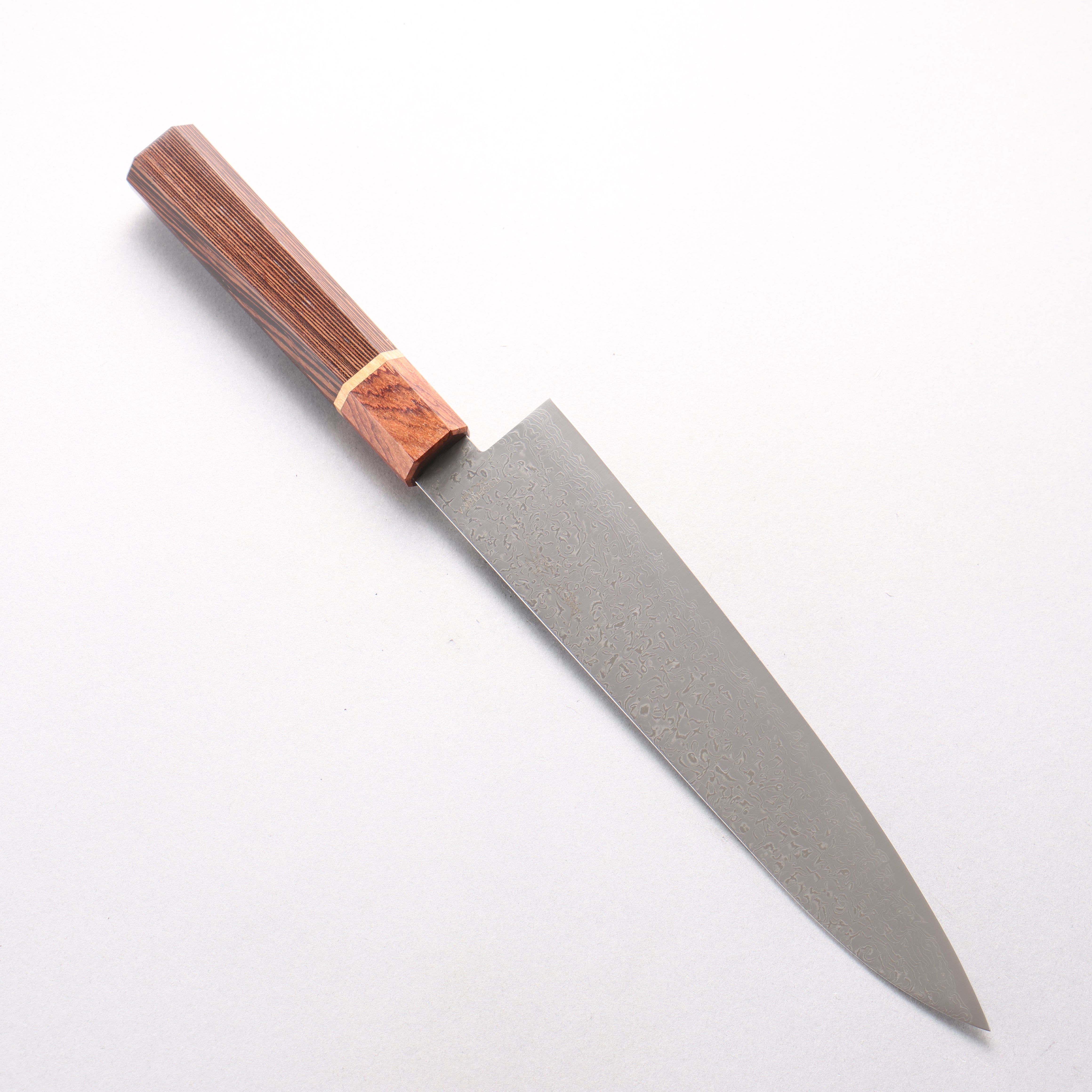 Toshitaka VG10 15 Layer Damascus Gyuto 210mm Wenge with Cherry Ring (ferrule: Rosewood) Handle - Japanny - Best Japanese Knife