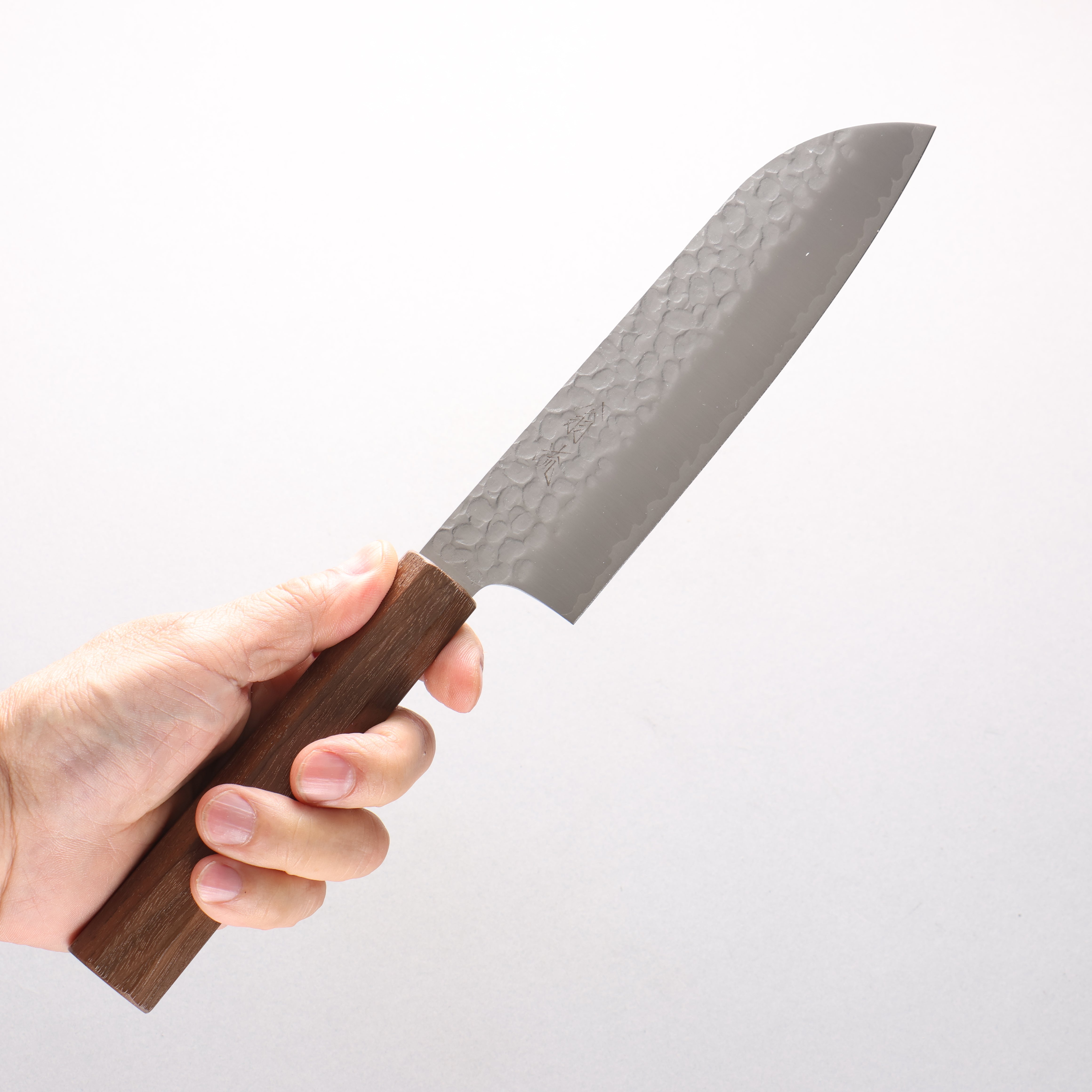 Oul VG10 Hammered Santoku 165mm Walnut Handle - Japanny - Best Japanese Knife